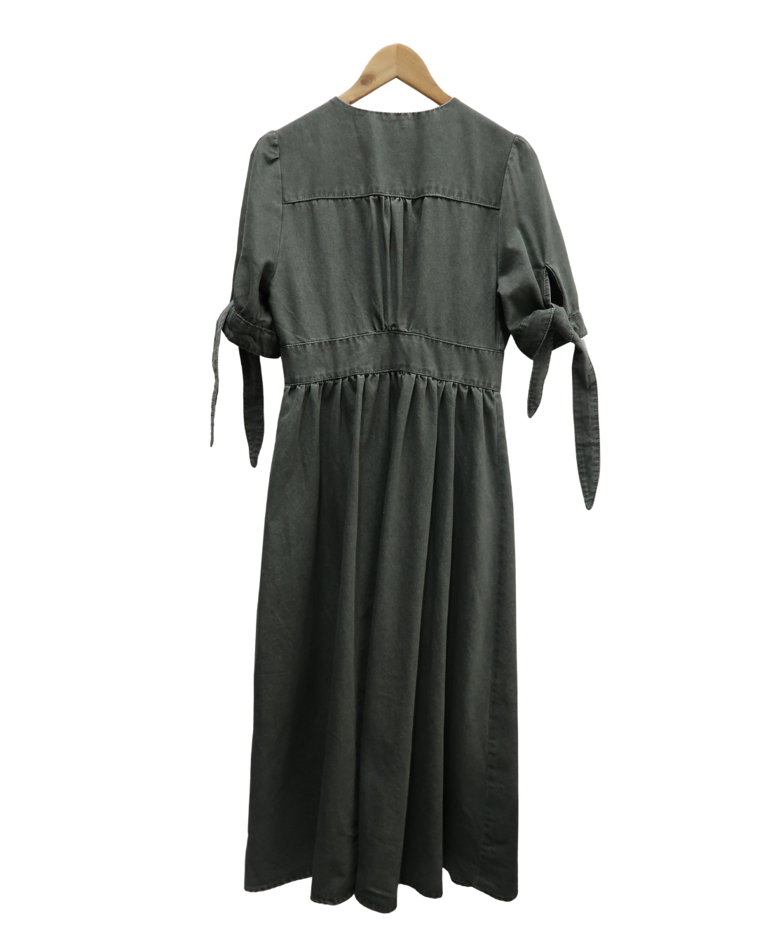Robe longue en jean gris - M