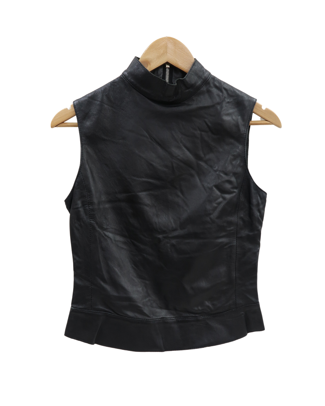 Haut sans manches noir en cuir - Hache - M