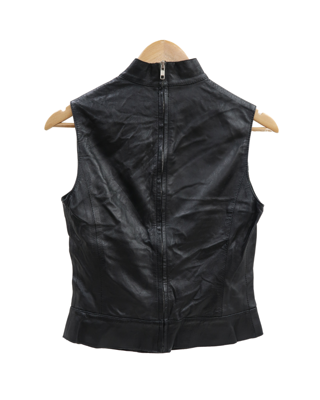 Haut sans manches noir en cuir - Hache - M
