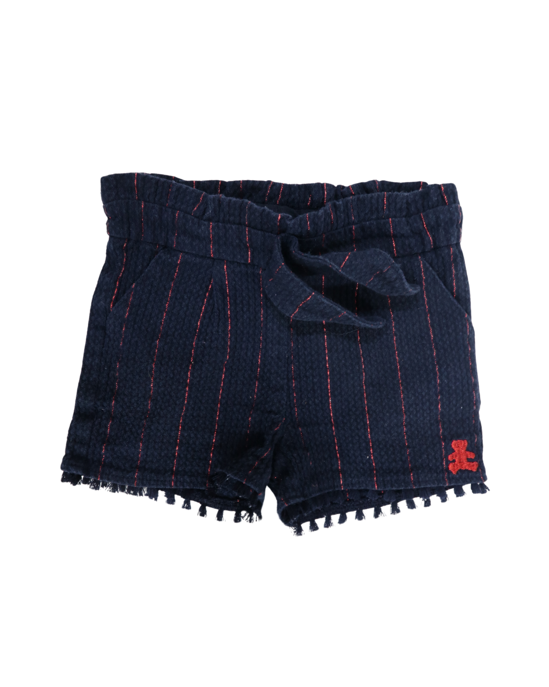 Short bleu marine à rayures - Lulu Castagnette - 2 ans