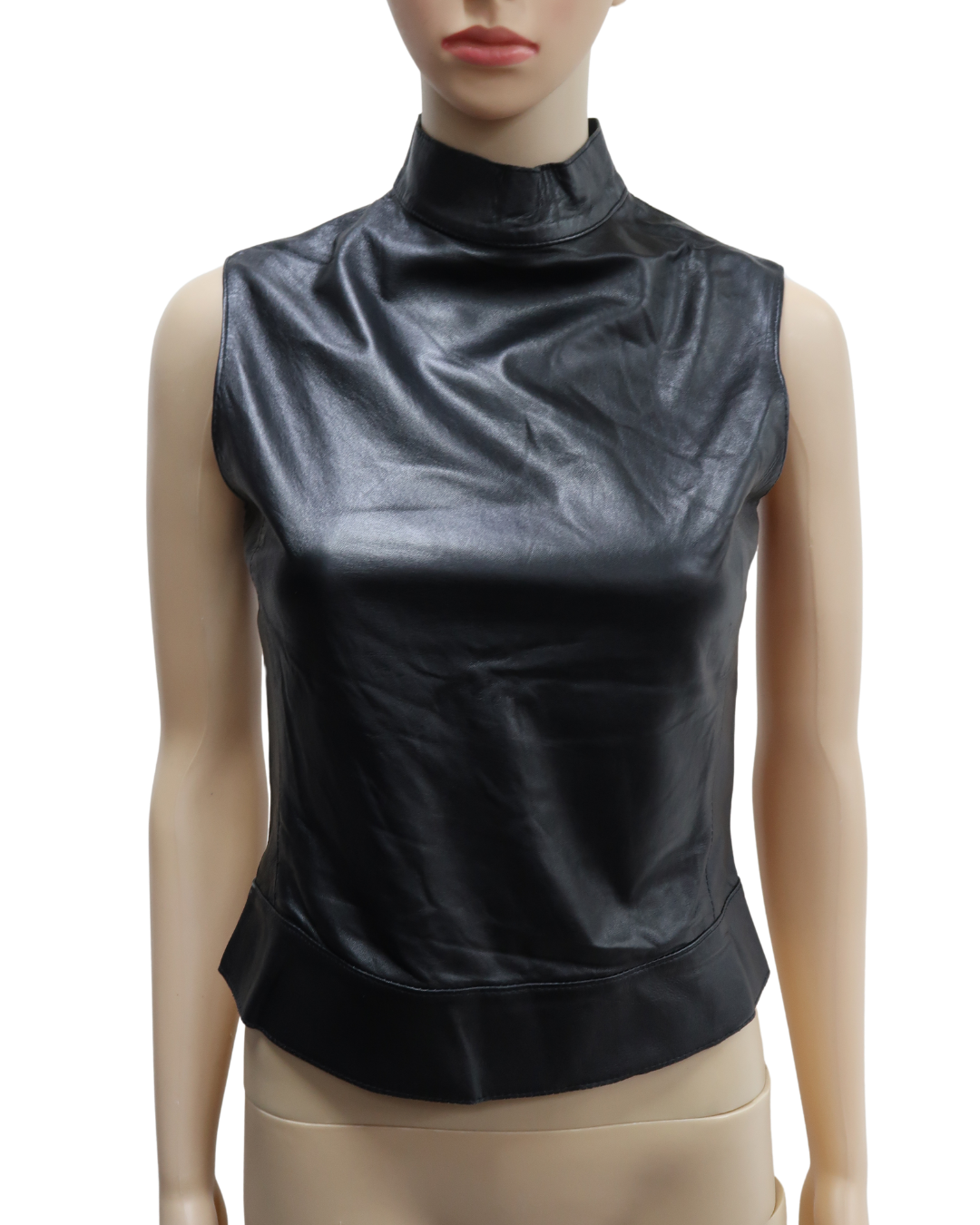 Haut sans manches noir en cuir - Hache - M