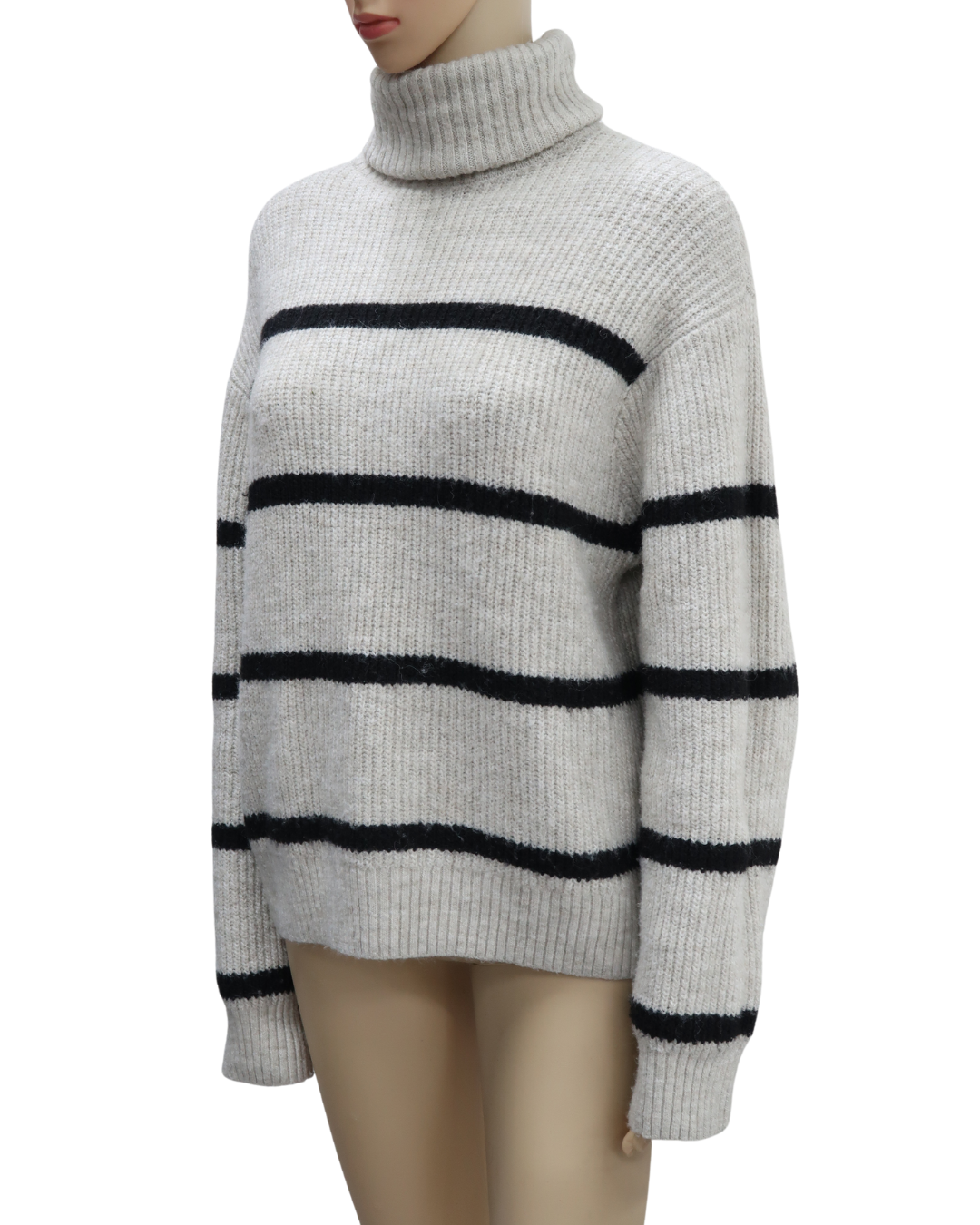 Pull marinière crème et noir - H&M - S