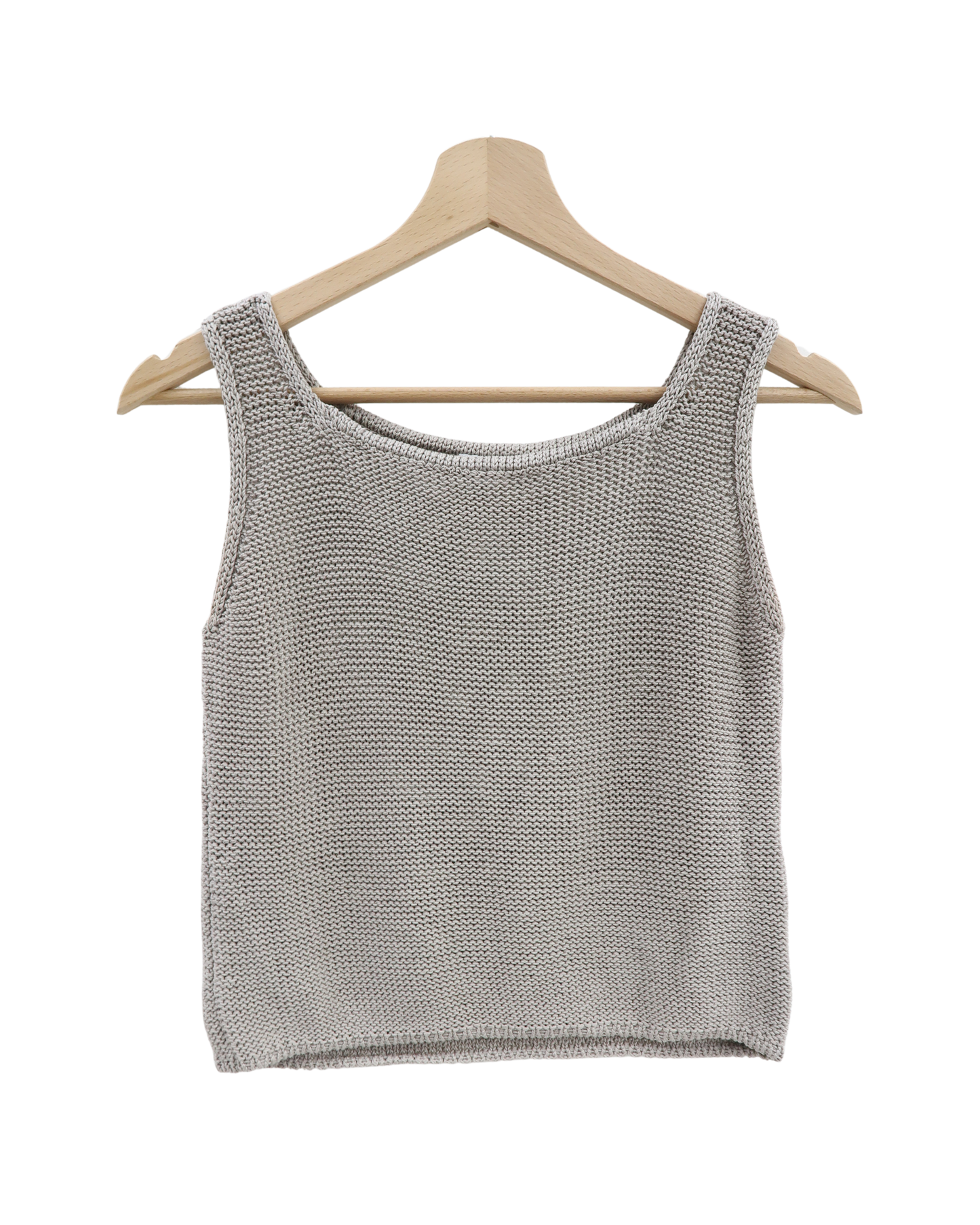 Crop top en crochet gris - MaxMara - M