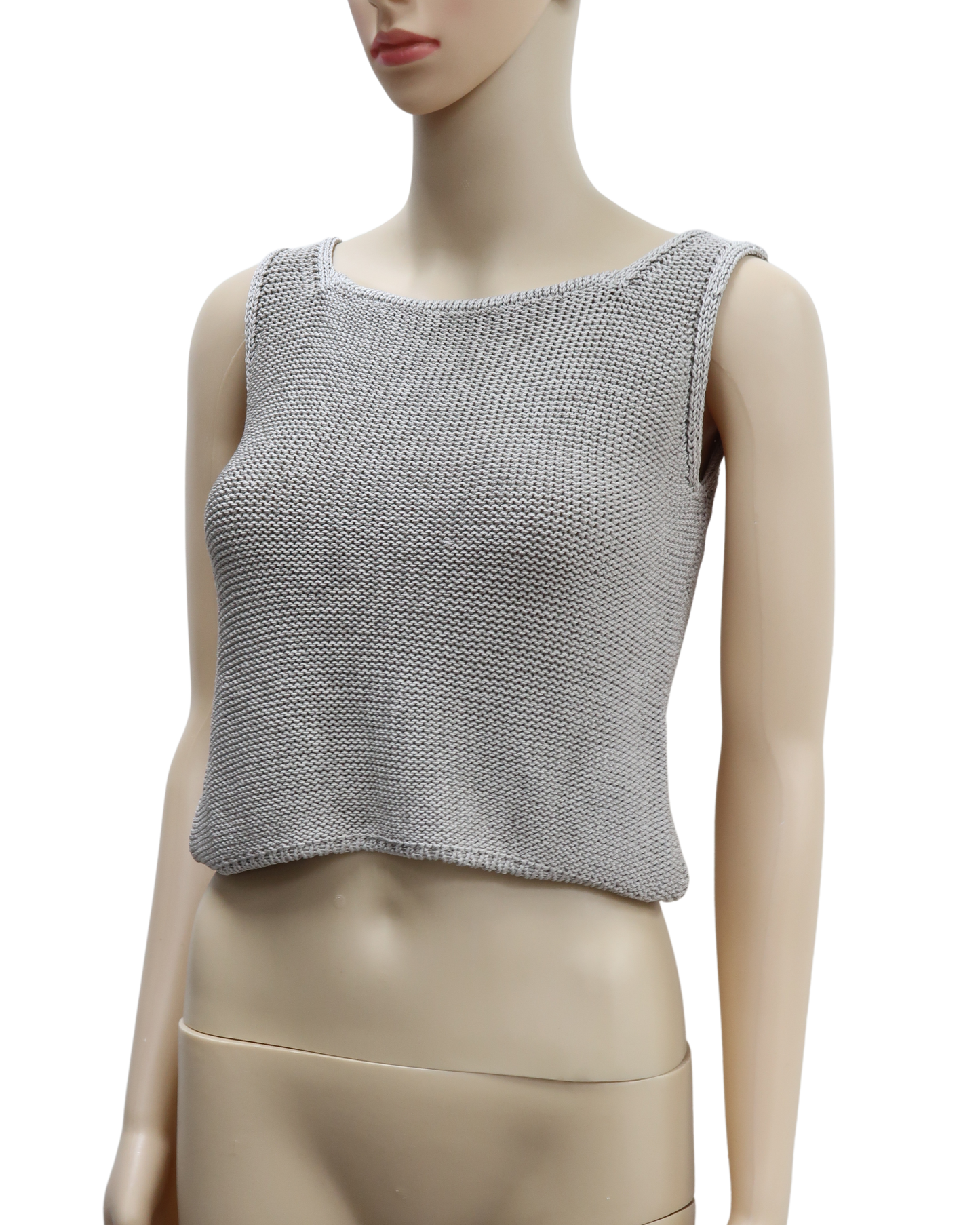 Crop top en crochet gris - MaxMara - M