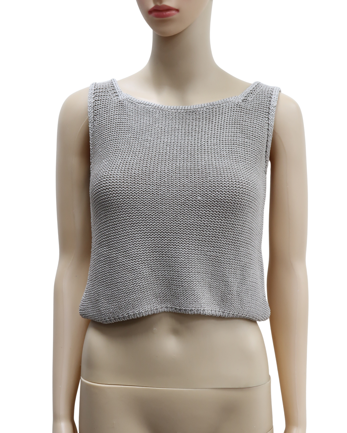 Crop top en crochet gris - MaxMara - M