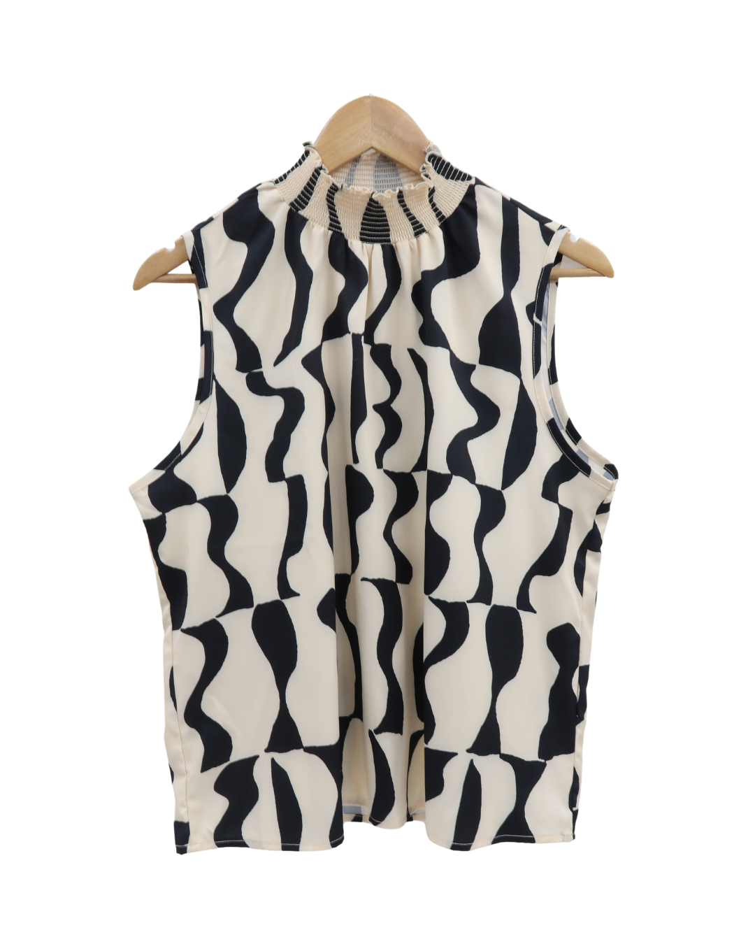 Haut sans manches beige et noir - Shein - XL