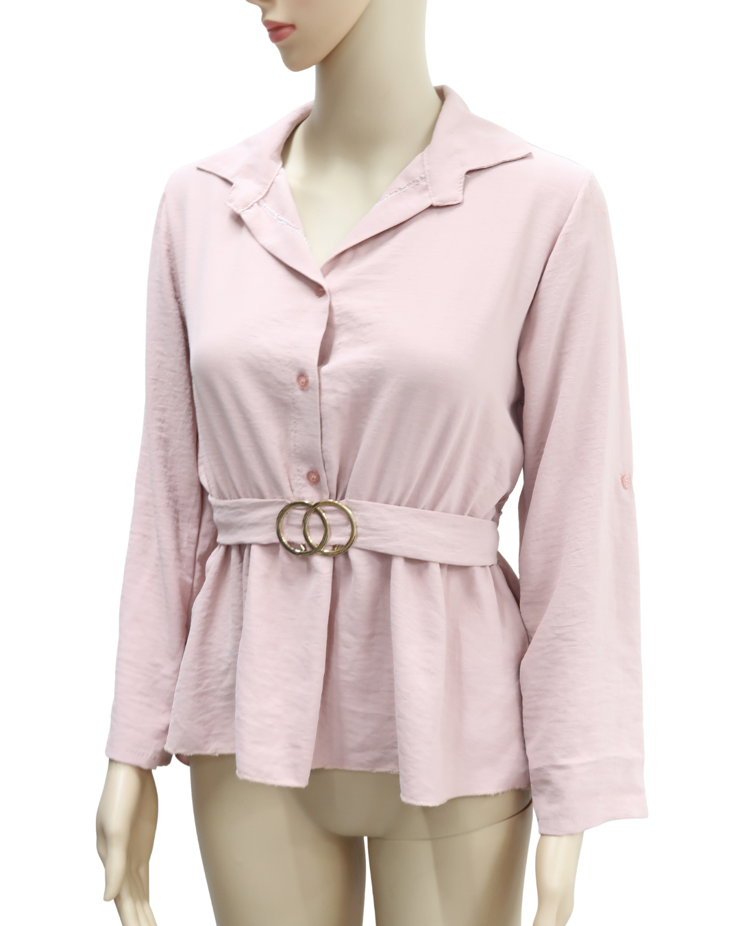 Chemisier rose poudré - M