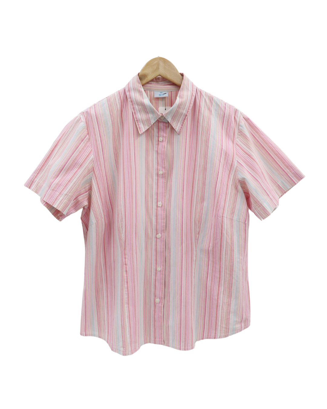 Chemise à manches courtes rayée - M&S - L