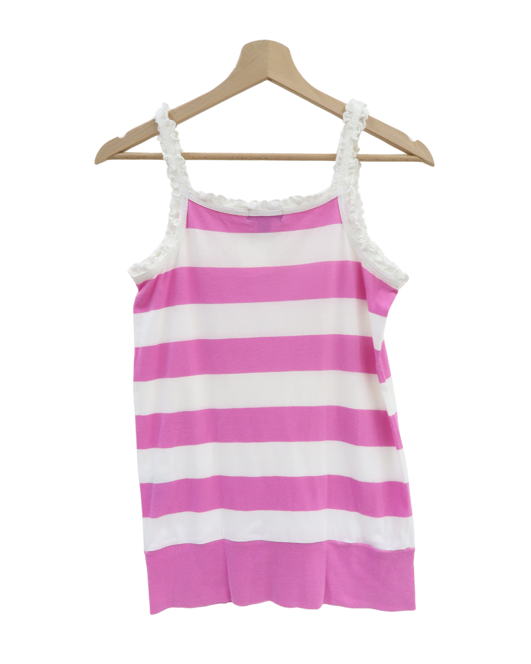 Débardeur à rayures blanc & rose - Ralph Lauren - XL