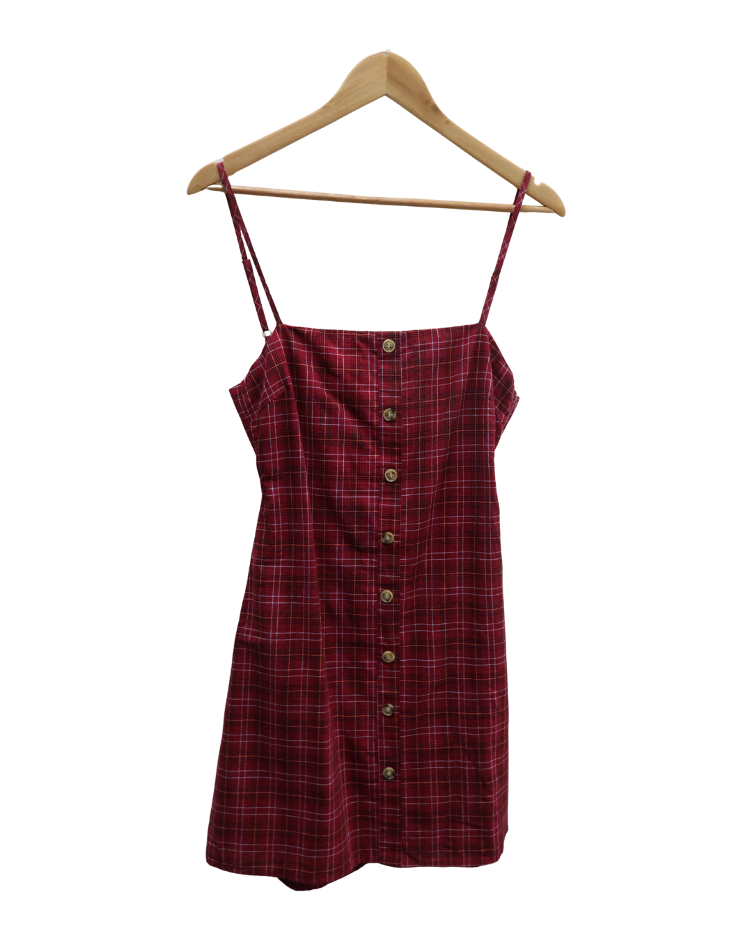Robe rouge à carreaux nouée au dos - Zo - M