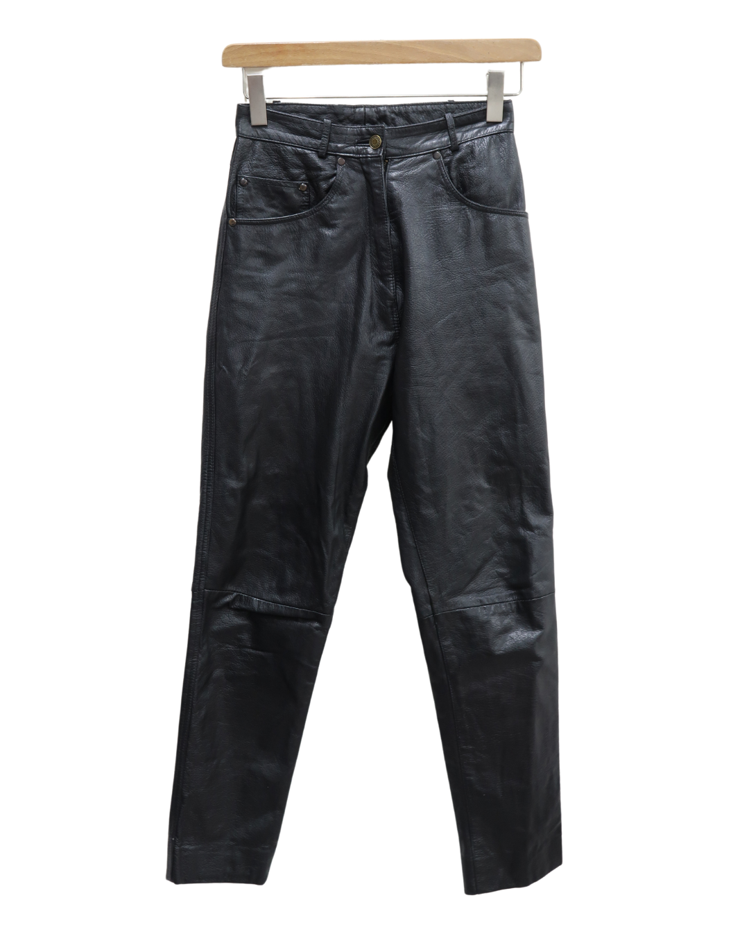 Jeans en cuir noir - Classic woman - S