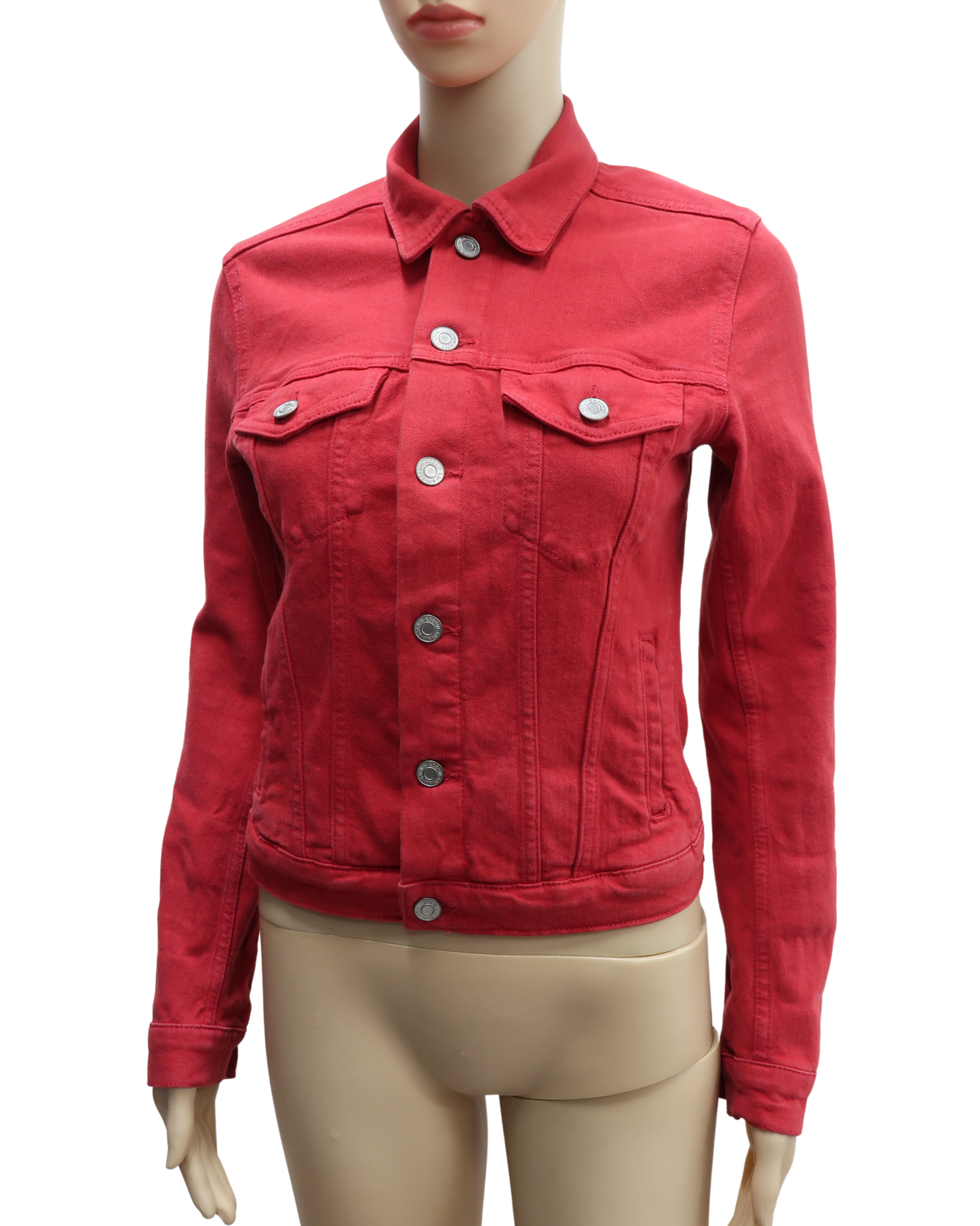 Veste en jean rouge - H&M - XS