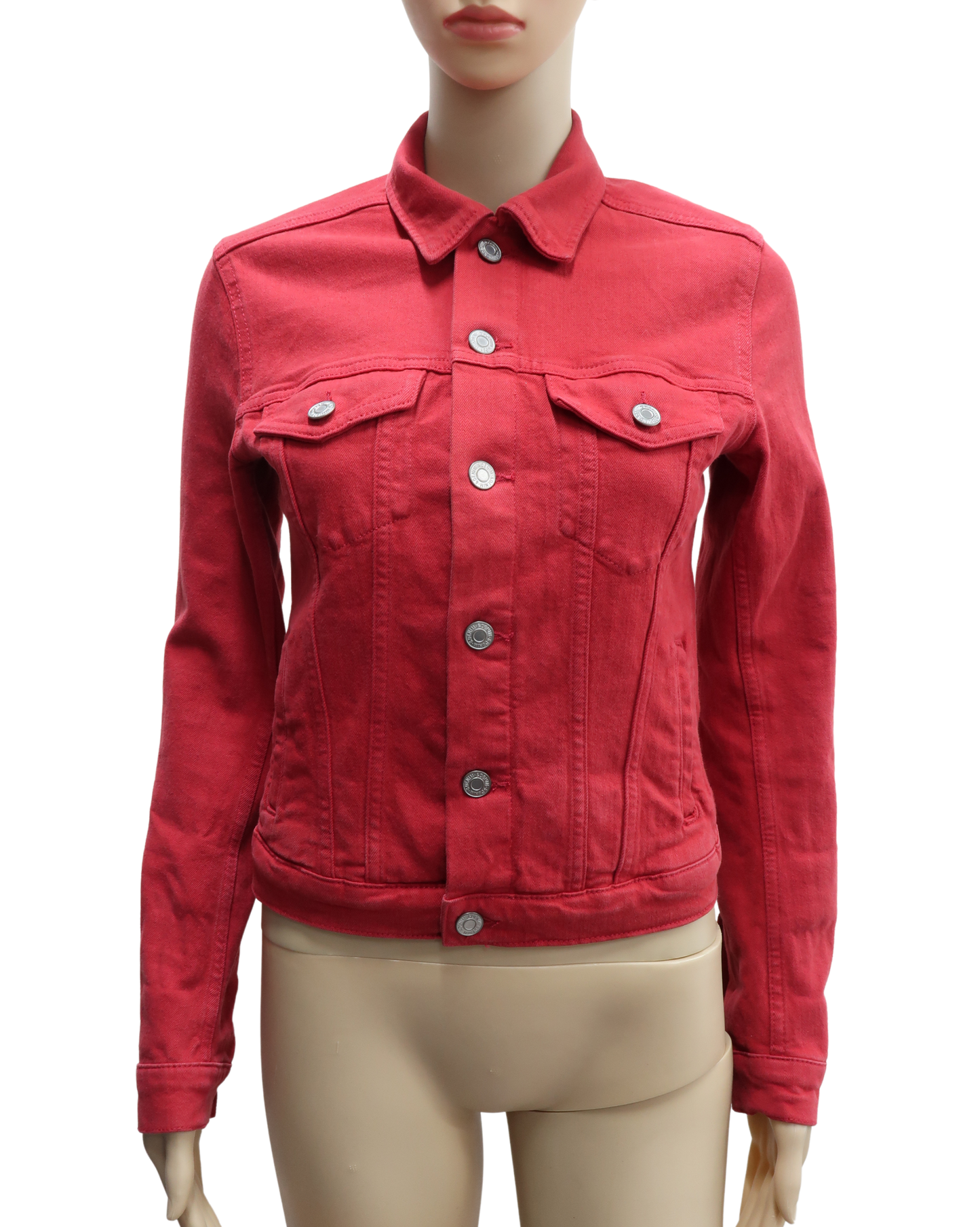 Veste en jean rouge - H&M - XS