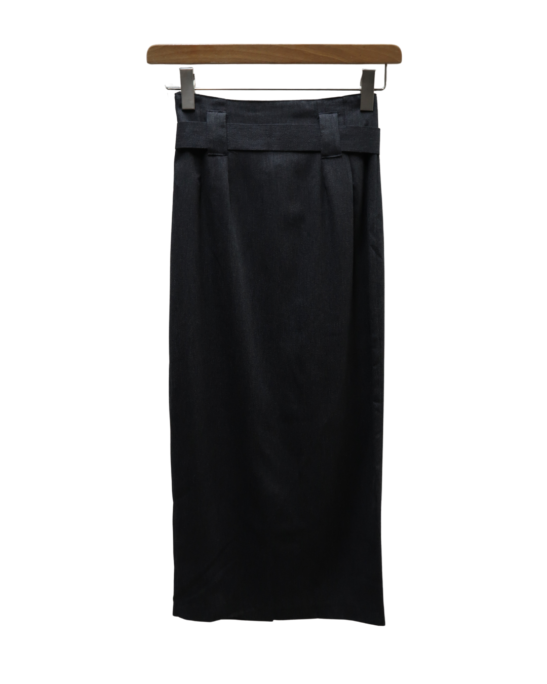 Jupe longue grise foncée avec une ceinture - Etam - S