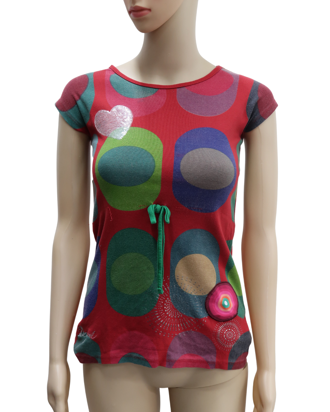 T-shirt rouge à motifs Y2K - Desigual - XS
