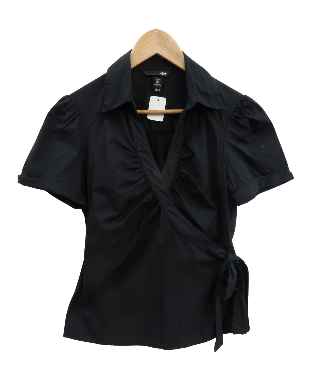 Chemisier noir style kimono - H&M - L