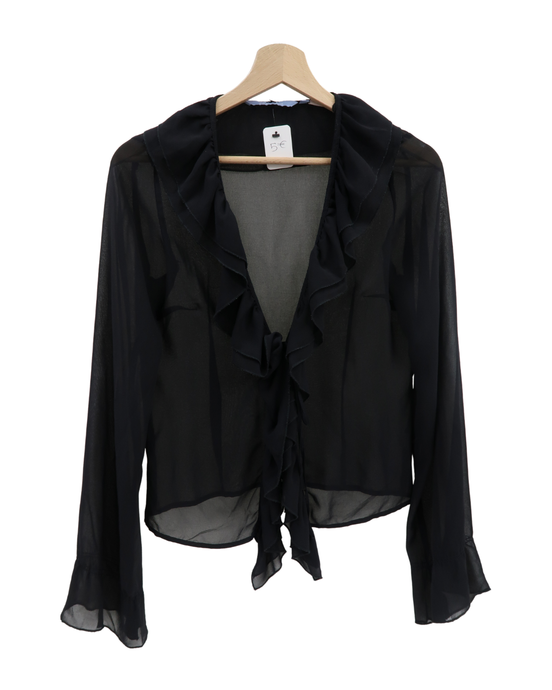 Chemisier noir transparent - Zara - S