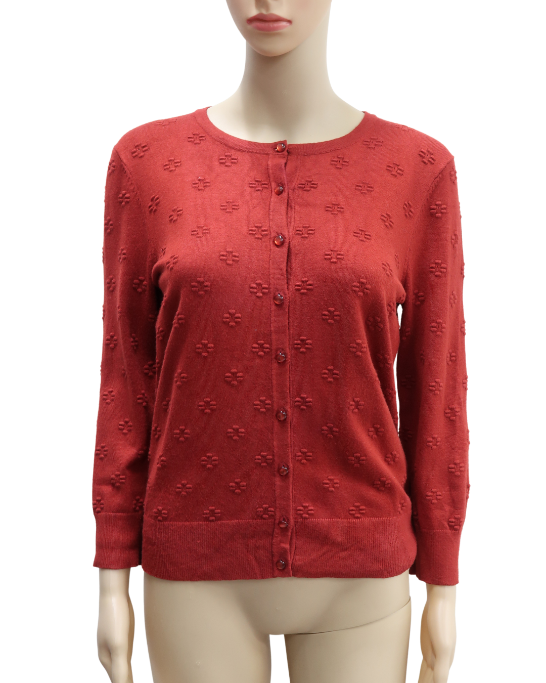 Cardigan rouge clair - cable & gauge - S