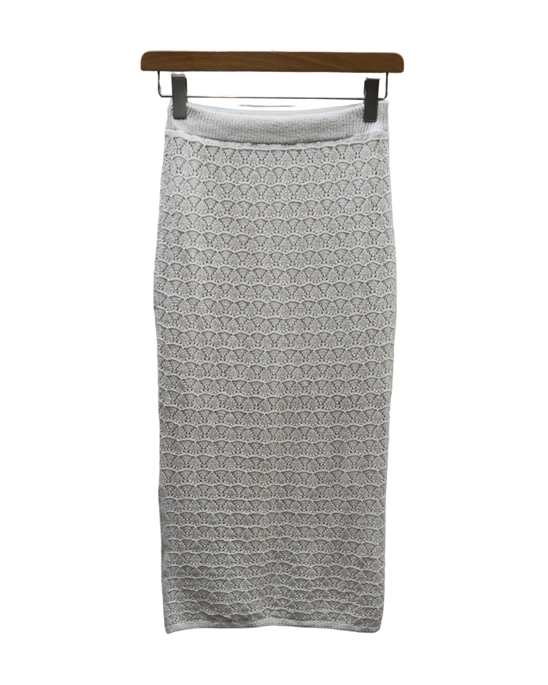 Jupe longue en crochet blanc cassé - Promod - XS