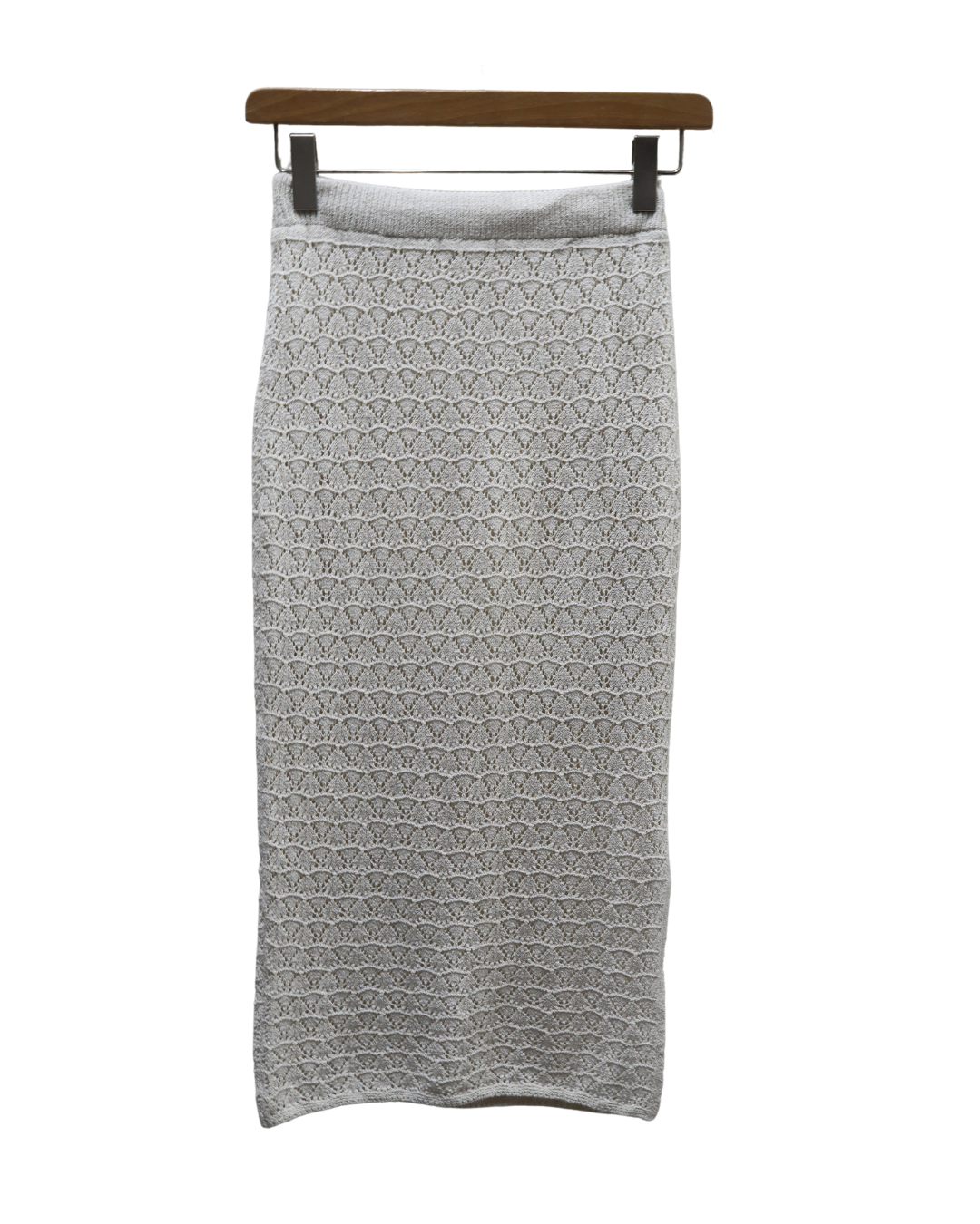 Jupe longue en crochet blanc cassé - Promod - XS