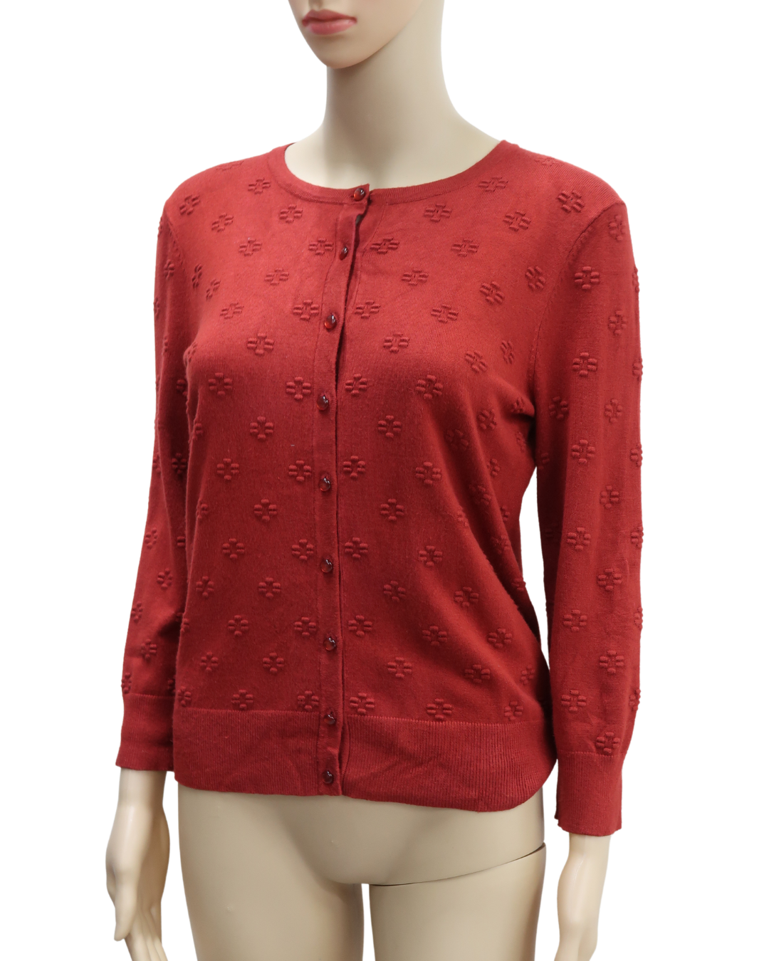 Cardigan rouge clair - cable & gauge - S