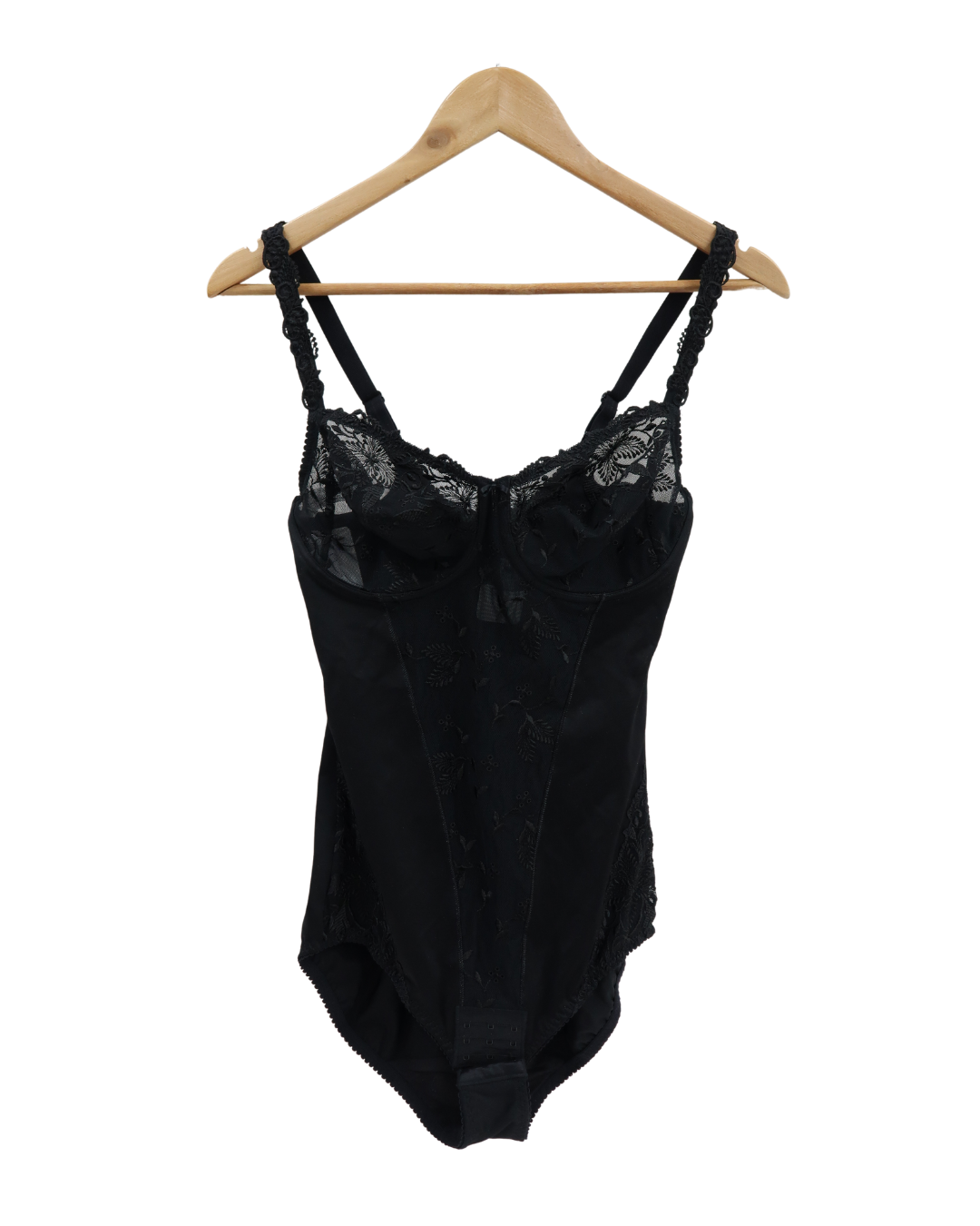 Body noir en satin et en dentelle - Prima Donna - 75D