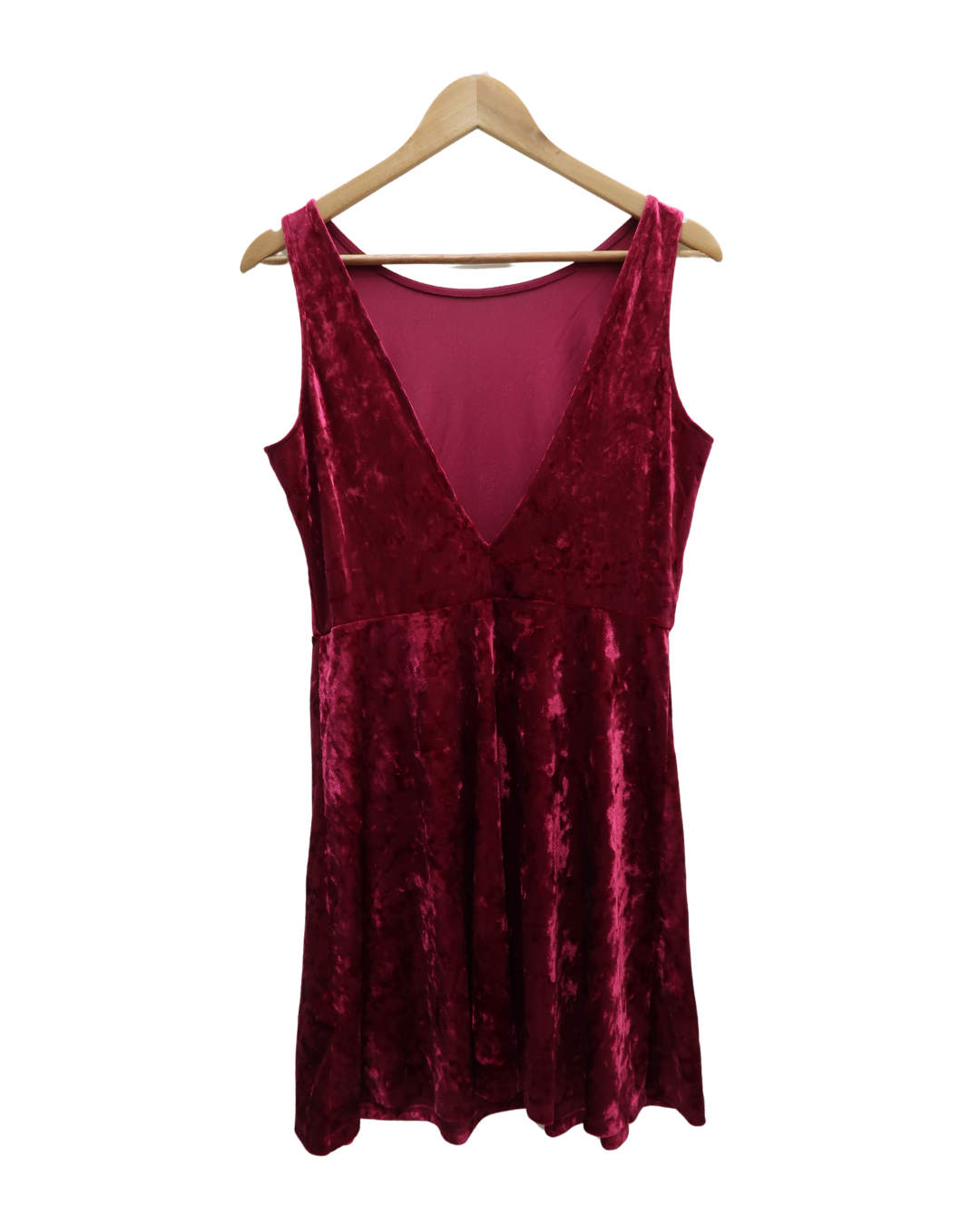 Robe en velour rose fushia - H&M - L
