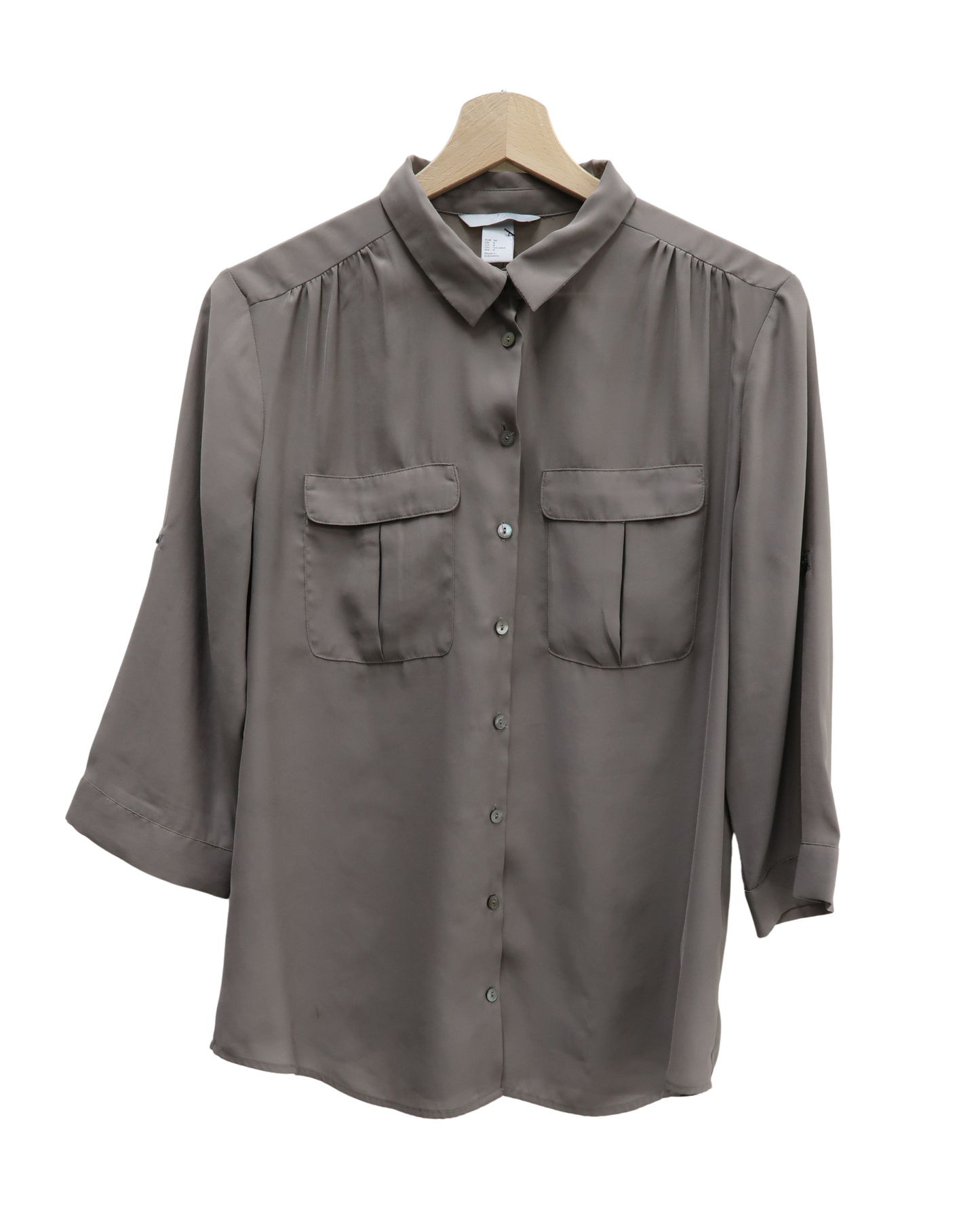Chemise gris taupe - H&M - M