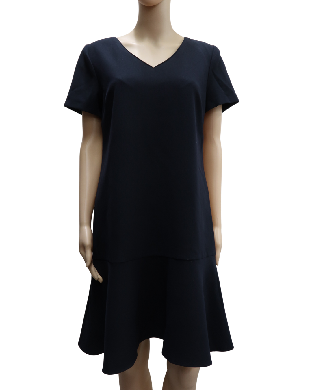 Robe bleu nuit à manches courtes - Caroll - L