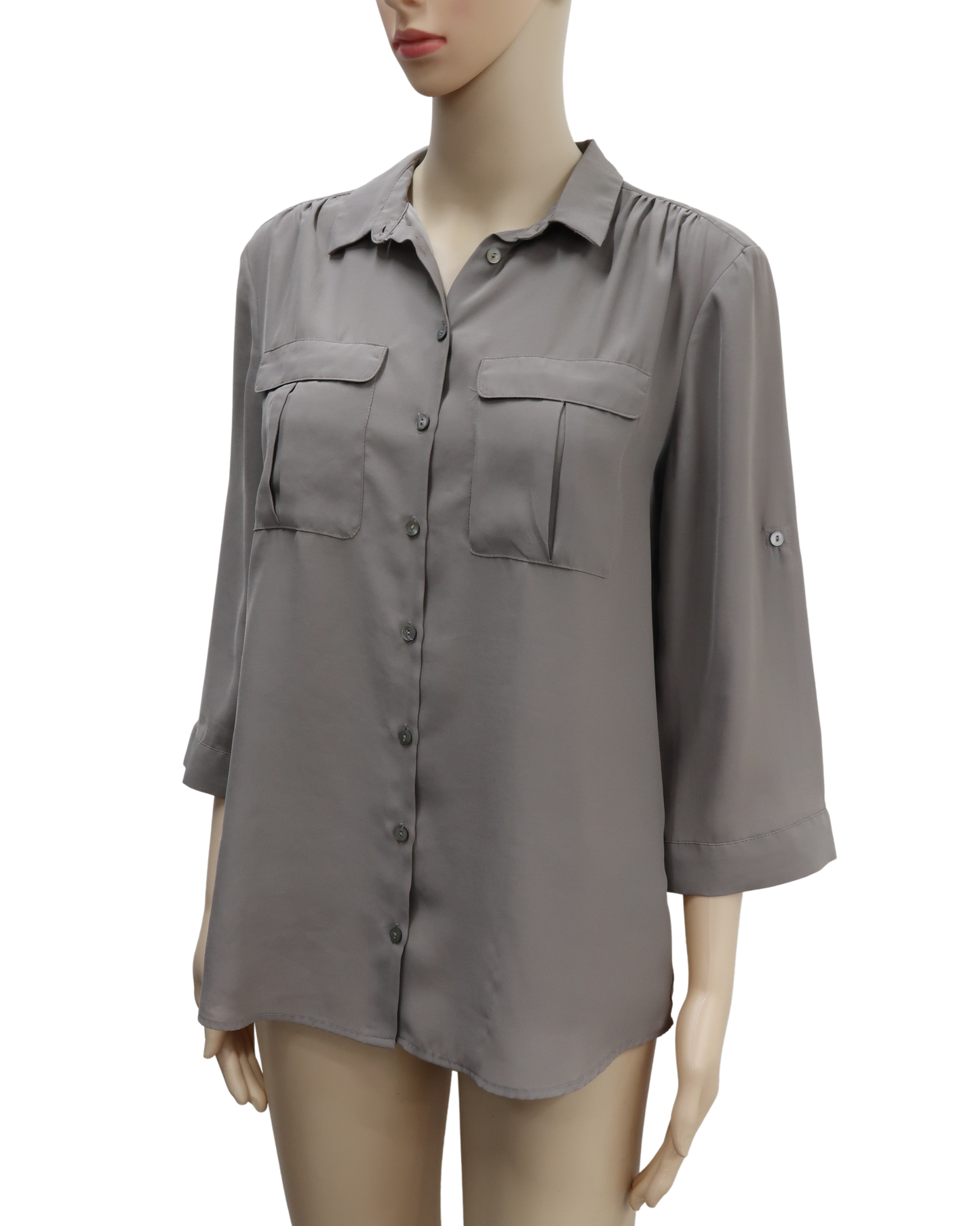 Chemise gris taupe - H&M - M