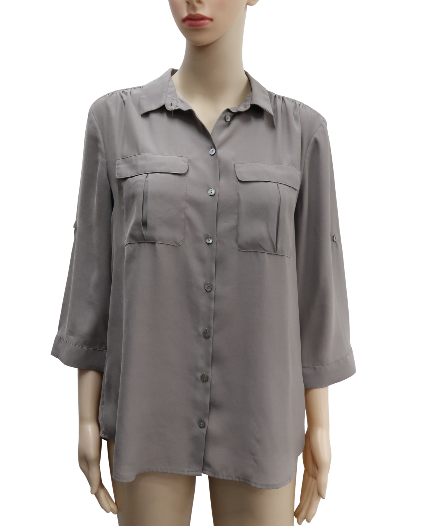 Chemise gris taupe - H&M - M
