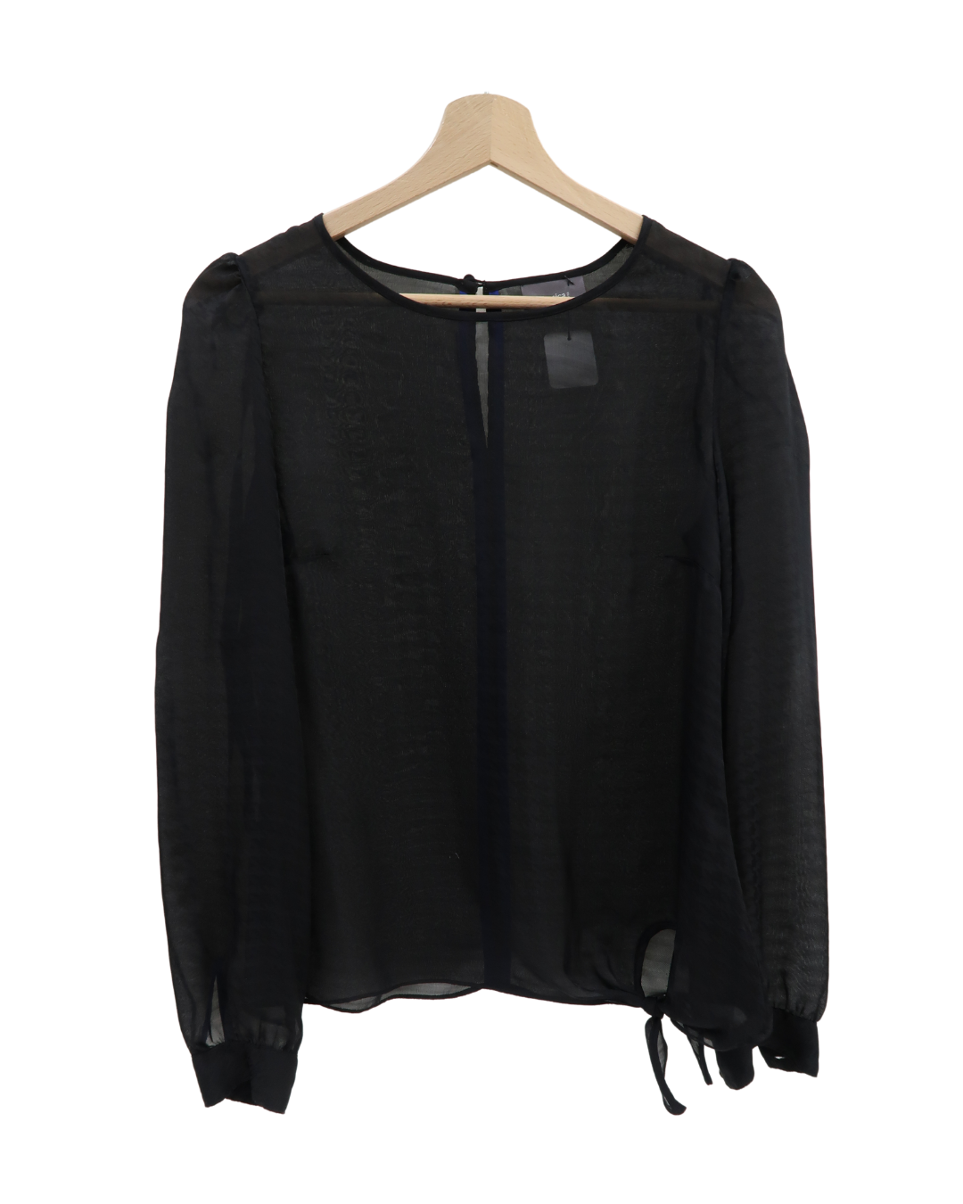 Chemisier noir transparent - Yessica - S