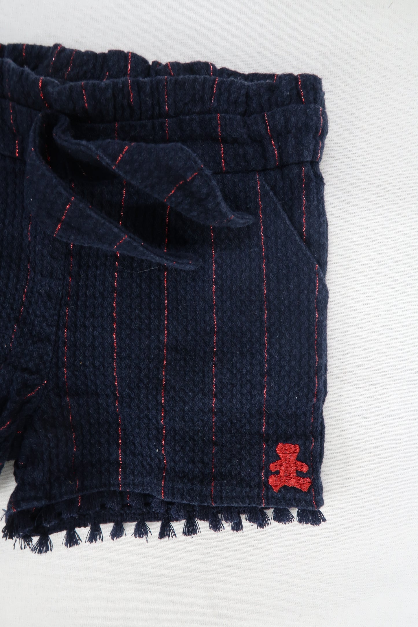 Short bleu marine à rayures - Lulu Castagnette - 2 ans