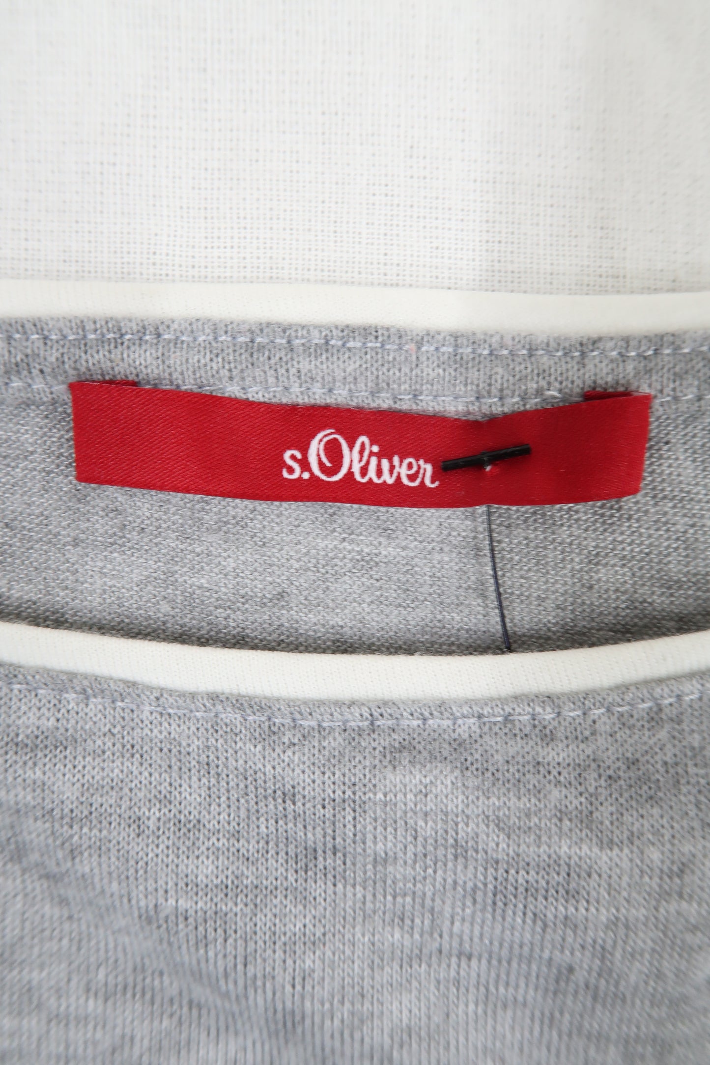 T-shirt gris & blanc - s.Oliver - M