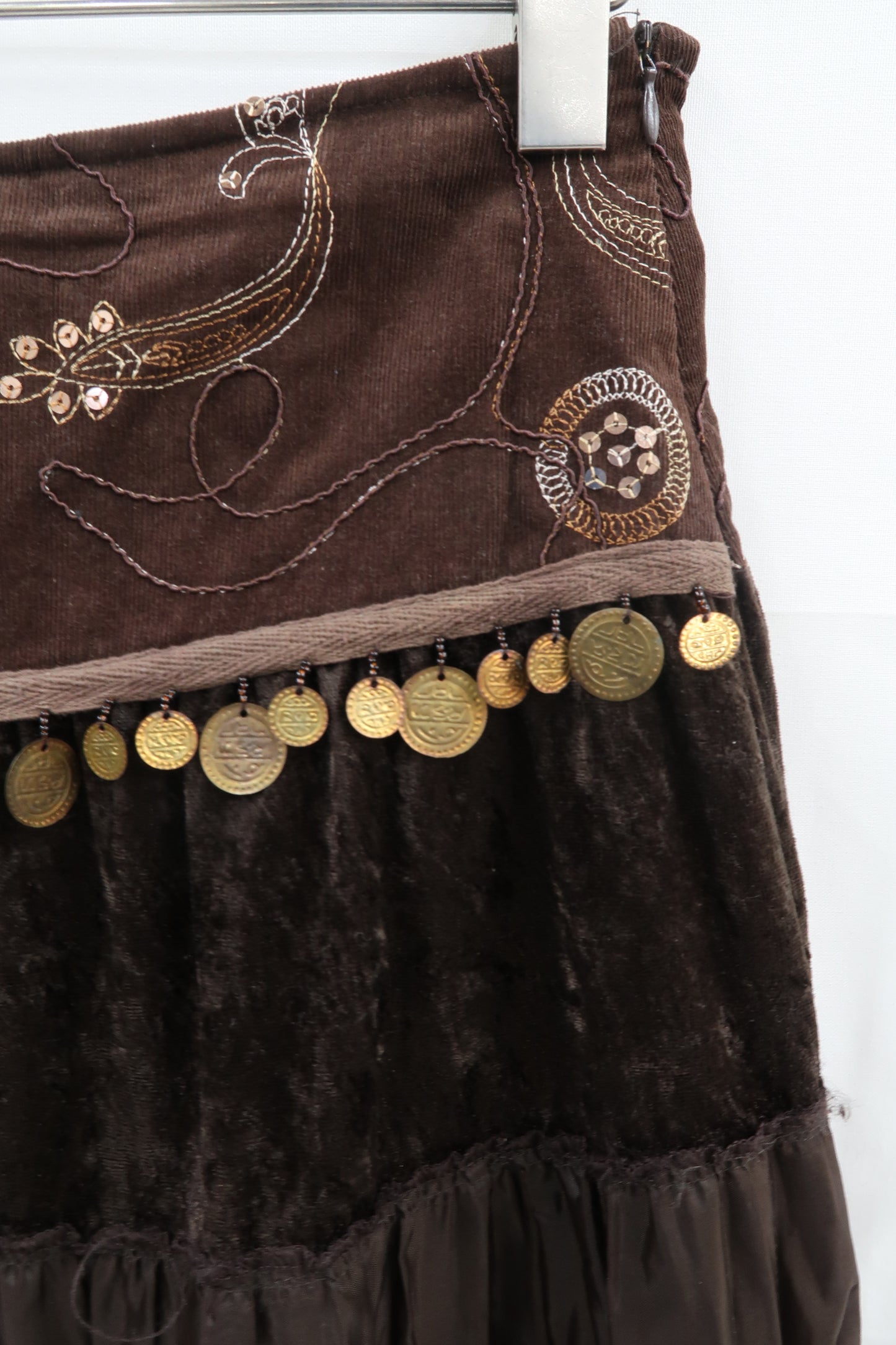 Jupe longue vintage marron - S