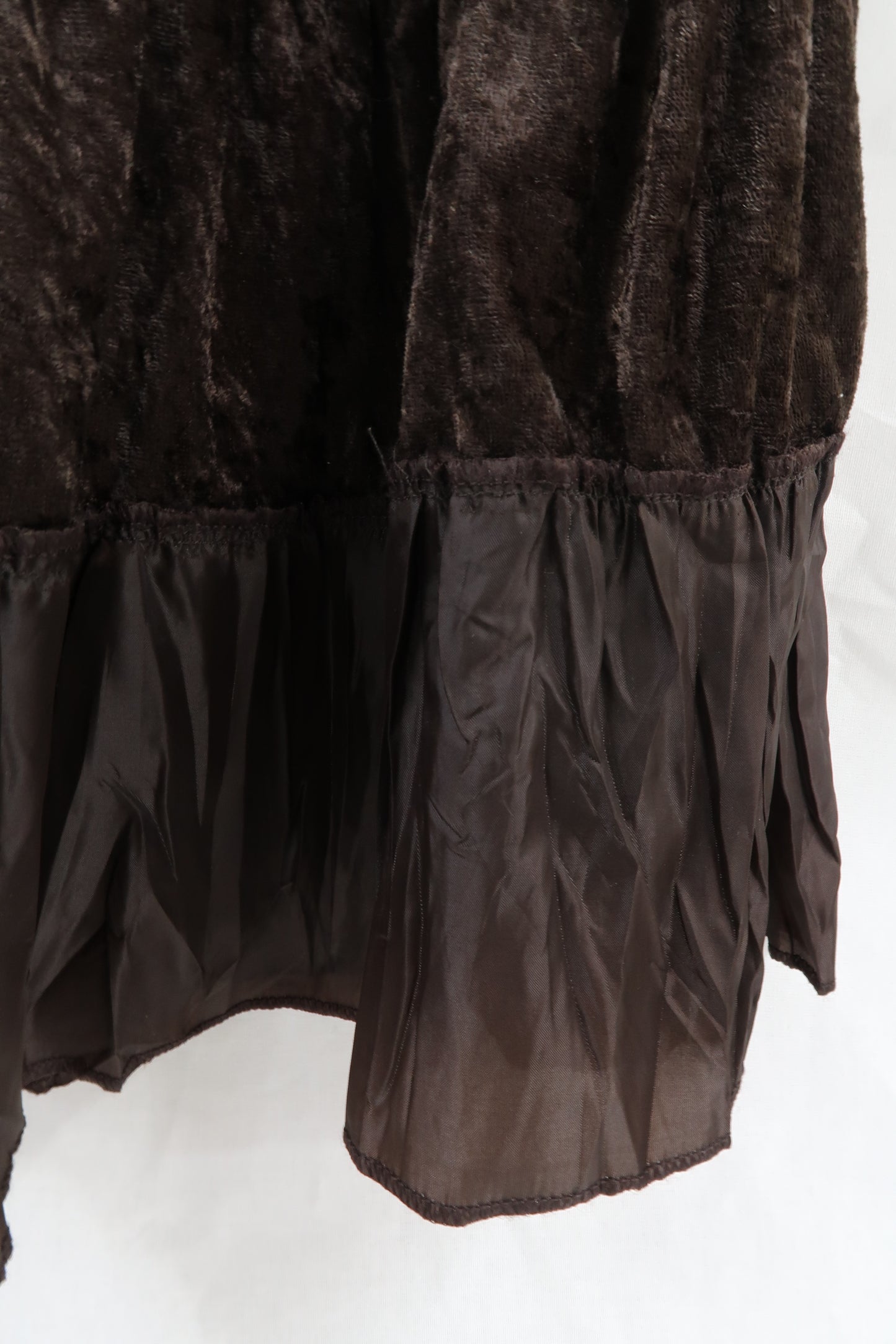 Jupe longue vintage marron - S