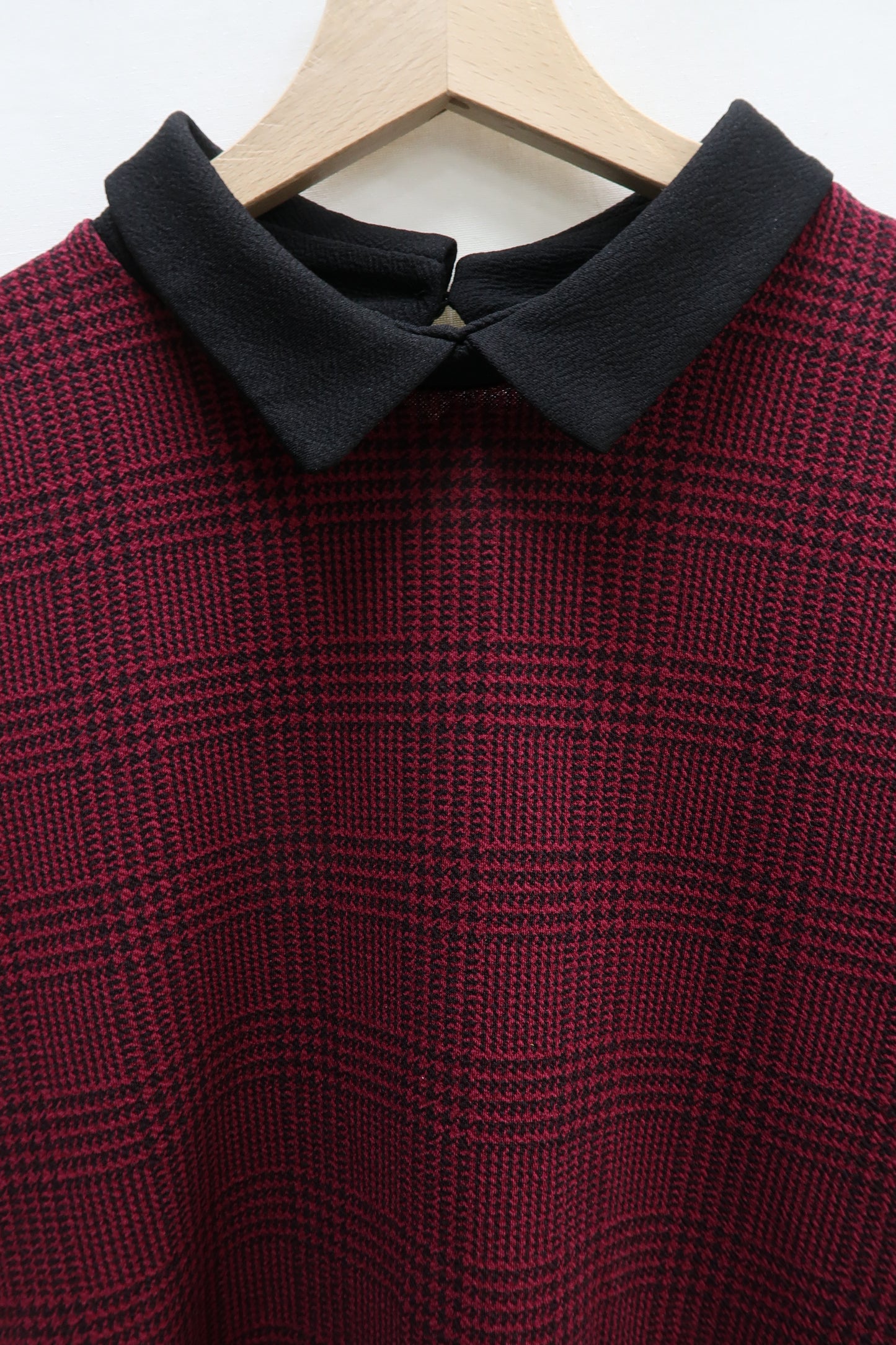 Robe à carreaux rouge bordeaux et noire - Jennyfer - S