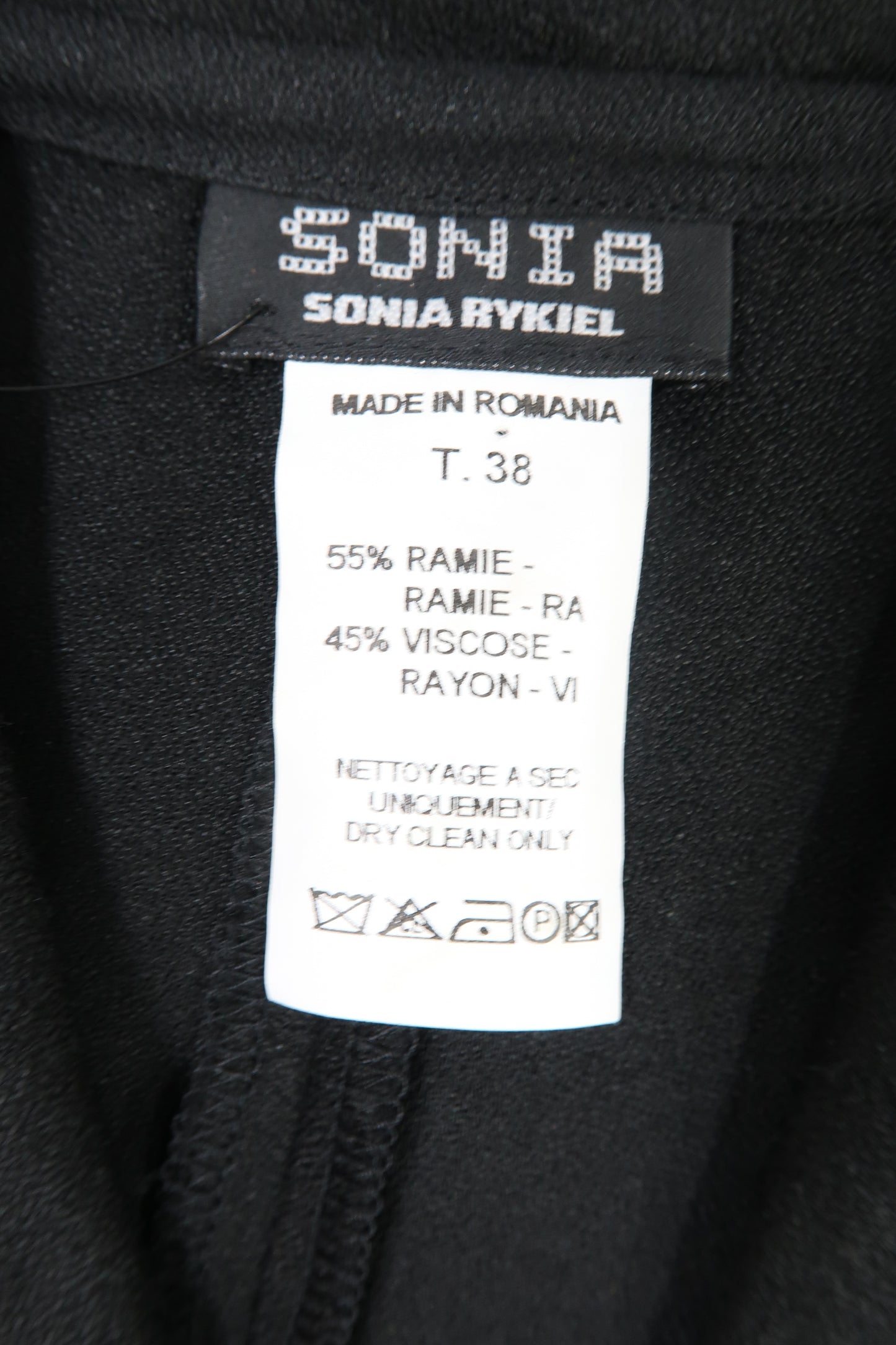 Chemise noire à manches courtes - Sonia Rykiel - S