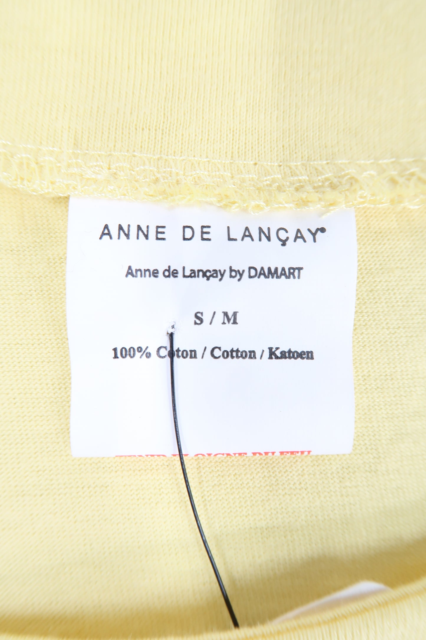 T-shirt jaune pâle - Anne Lançay - M