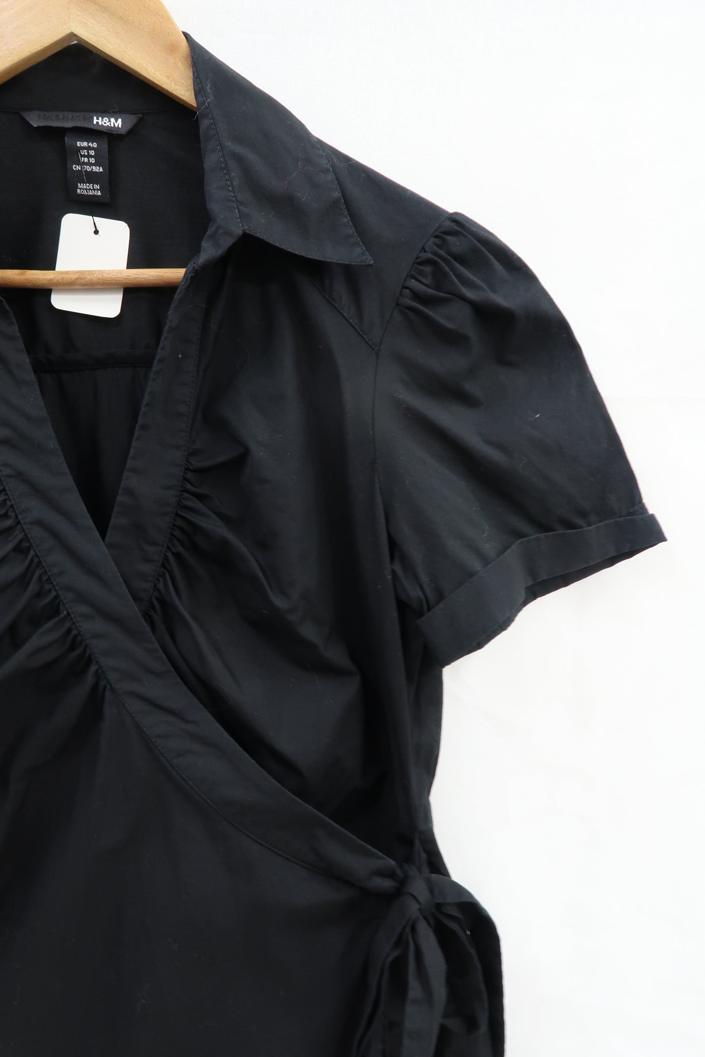 Chemisier noir style kimono - H&M - L
