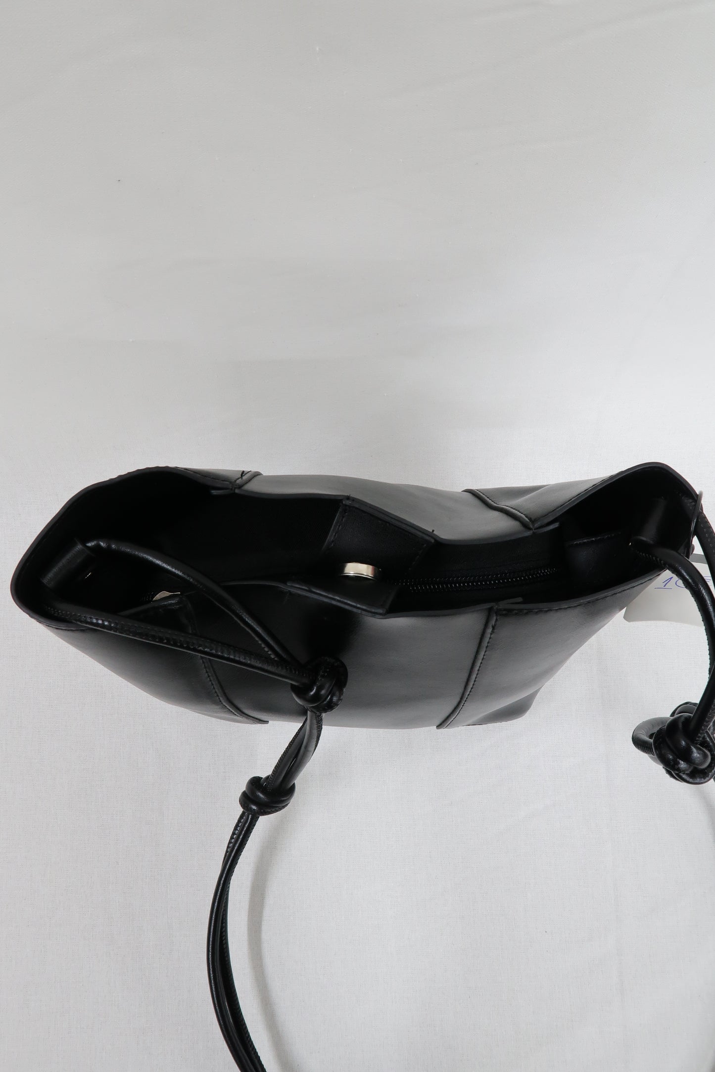 Sac à bandoulière noir vintage en vinyle