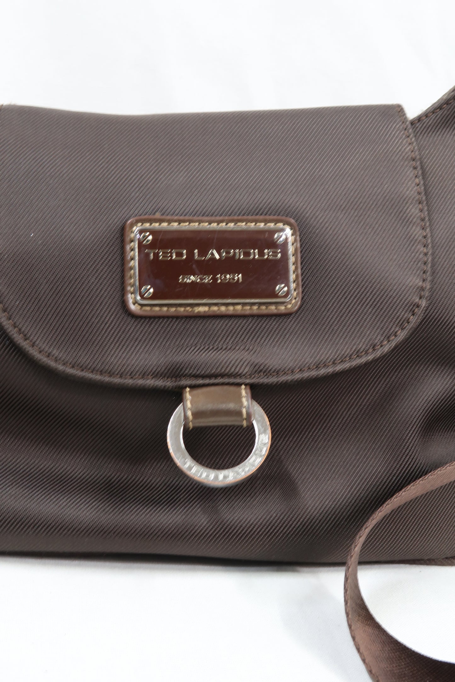 Sac marron à bandoulière - Ted Lapidus