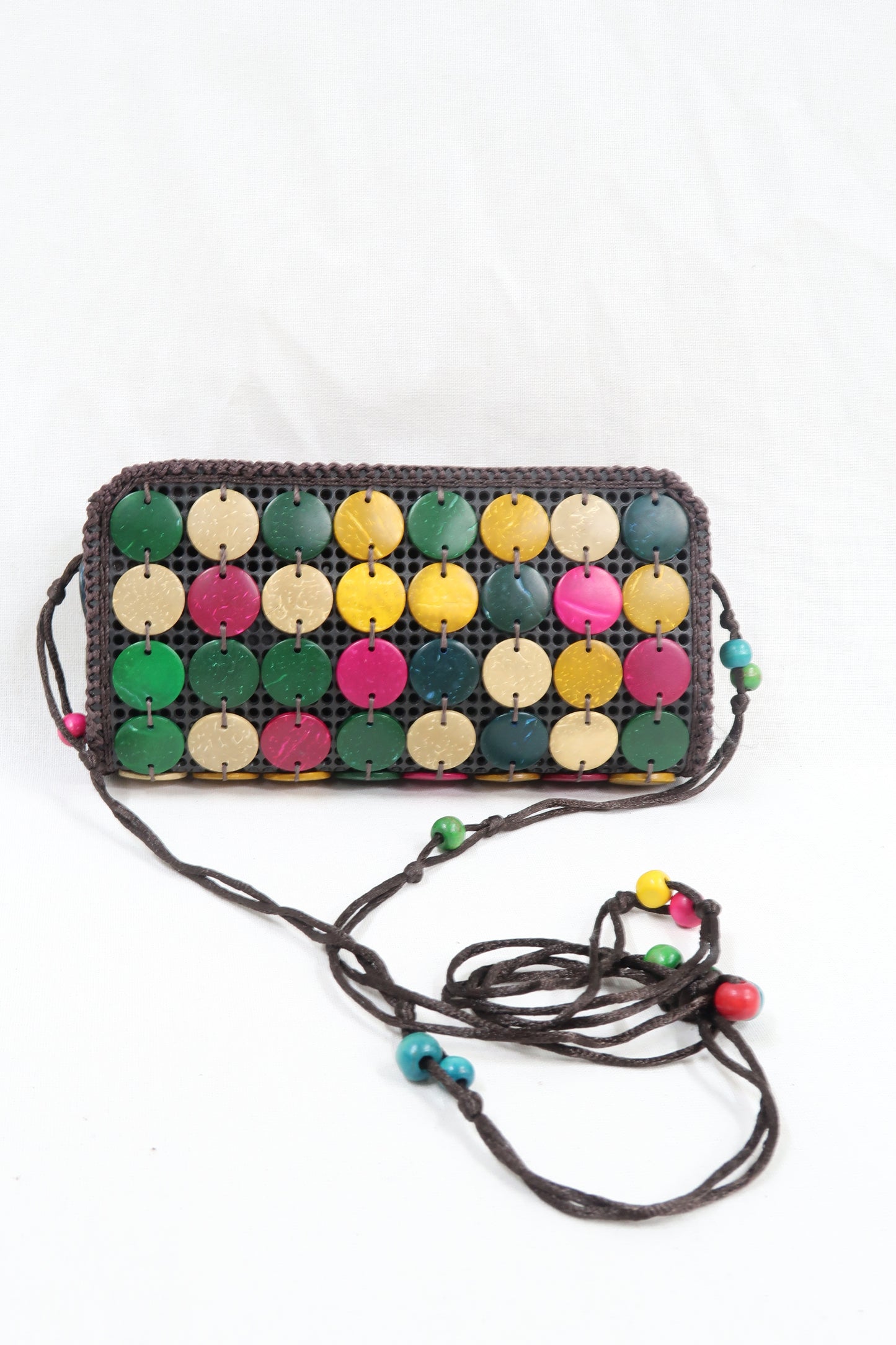 Portefeuille à perles multicolore