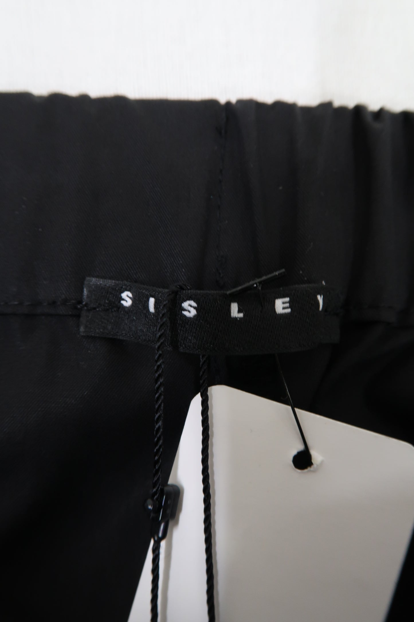 Pantacourt noir avec ruban beige - Sisley - XS
