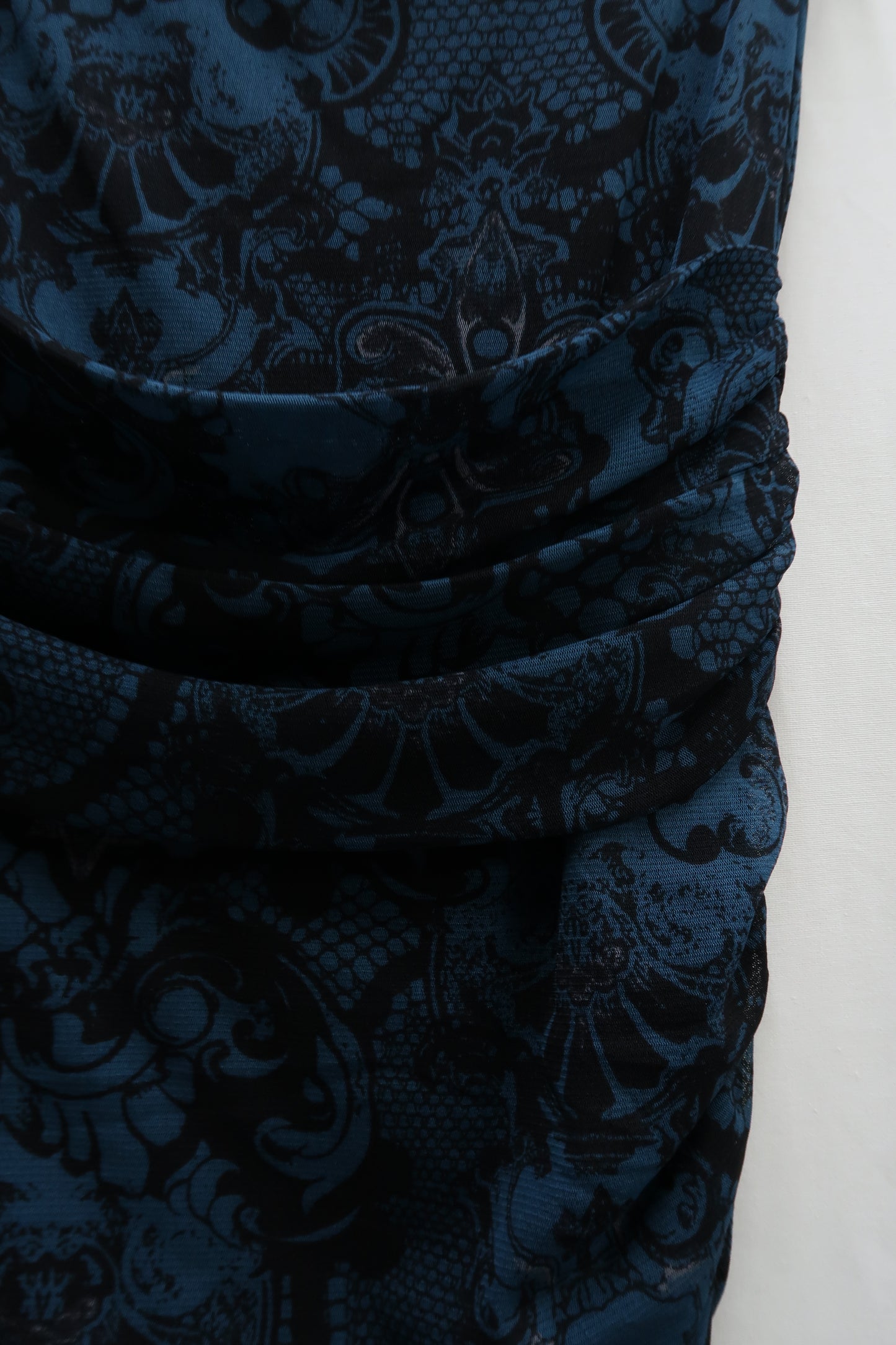 Robe longue turquoise & noire - Mexx - M