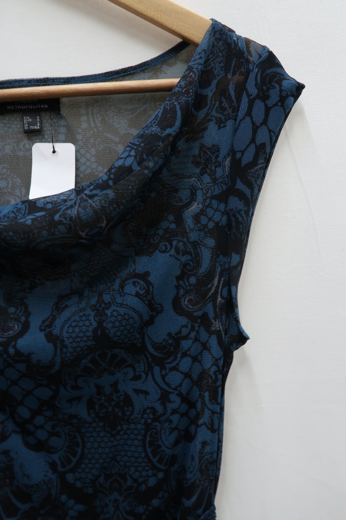 Robe longue turquoise & noire - Mexx - M
