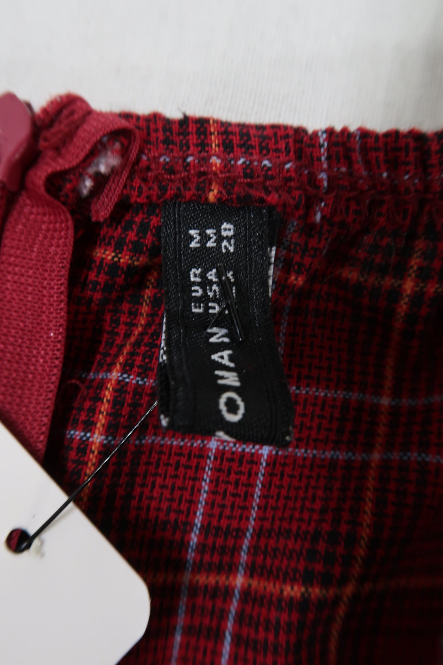 Robe rouge à carreaux nouée au dos - Zo - M