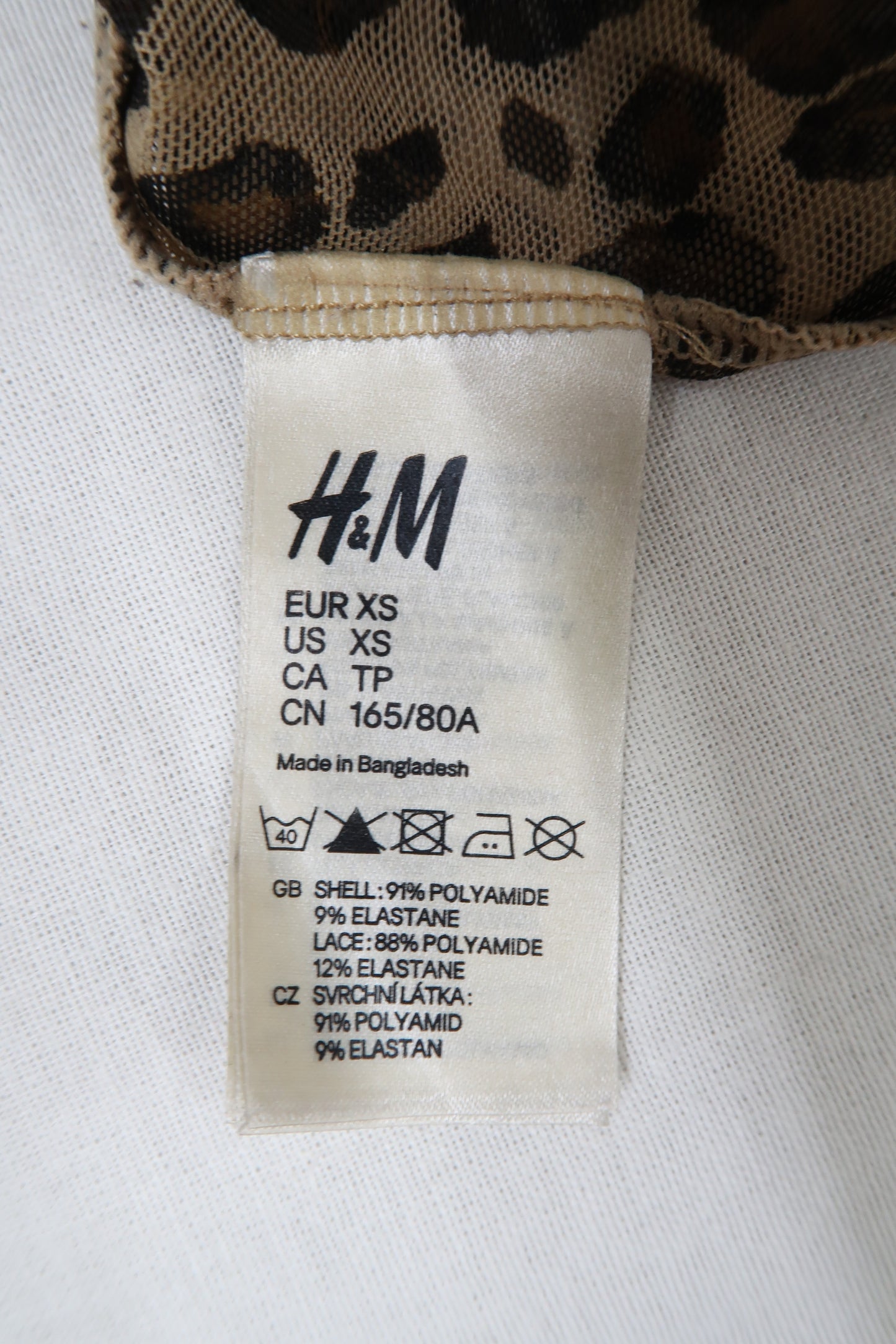 Nuisette imprimé léopard - H&M - XS