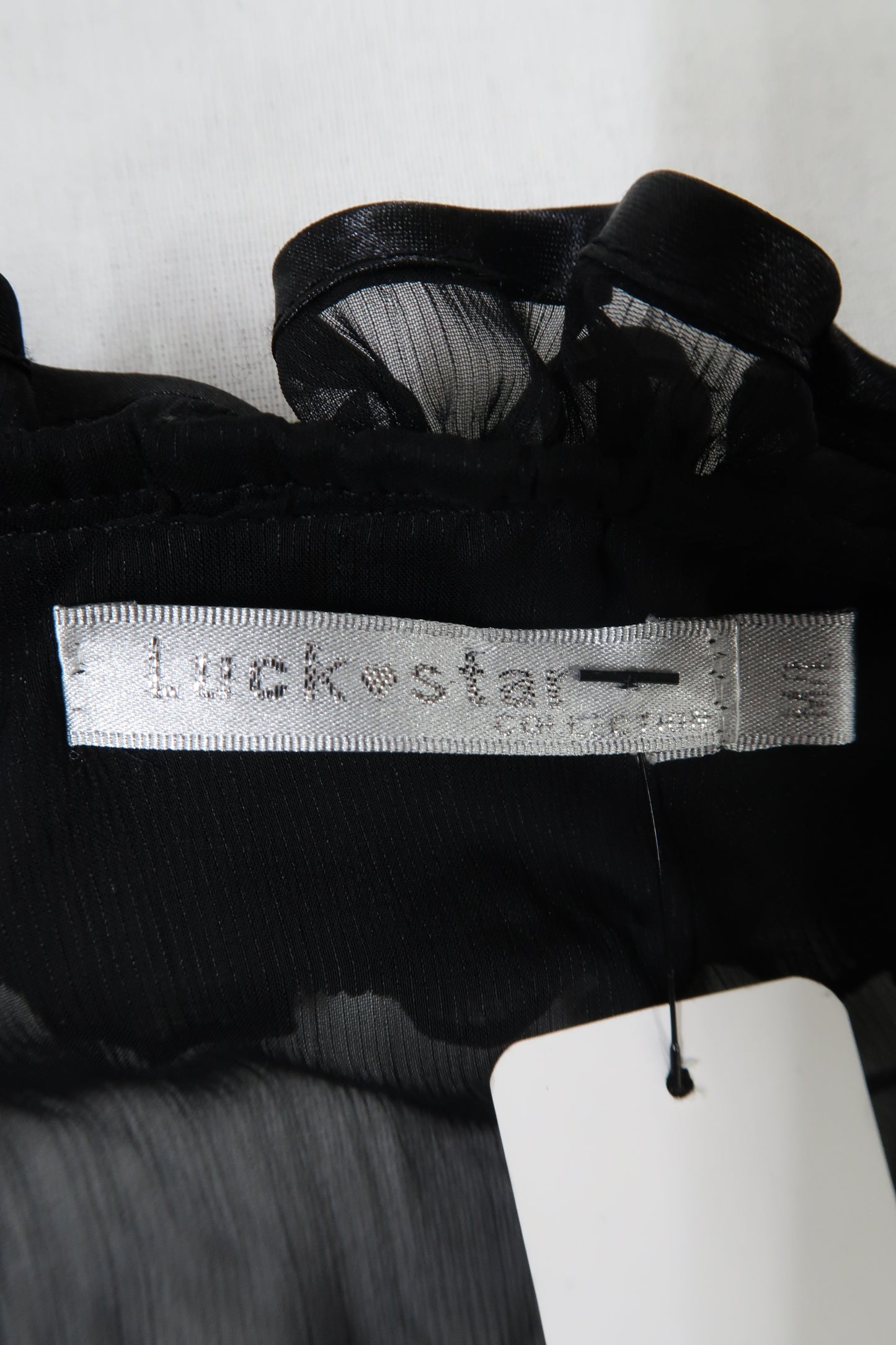 Haut noir drapé & texturé - Luck Star - S/M