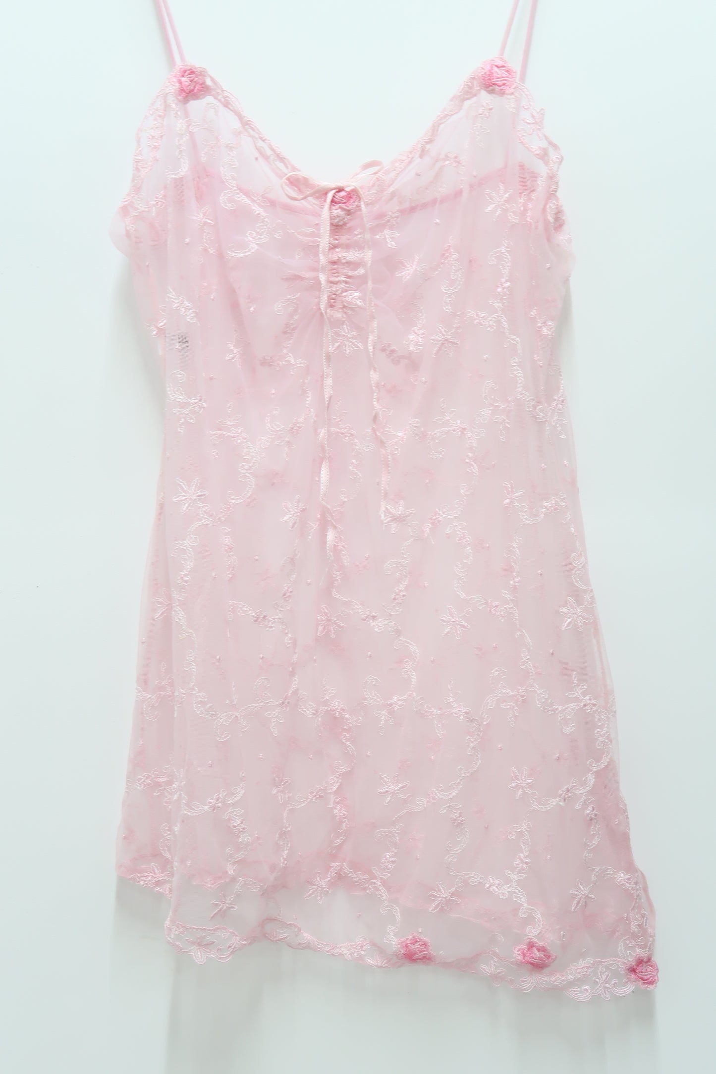 Robe de nuit asymétrique rose clair - Exilia - XL